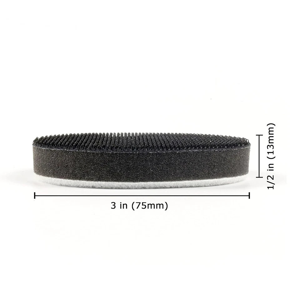 5 Pack 3 Inch (75mm) Foam Interface Pad, Hook and Loop Soft Foam Buffing Pad