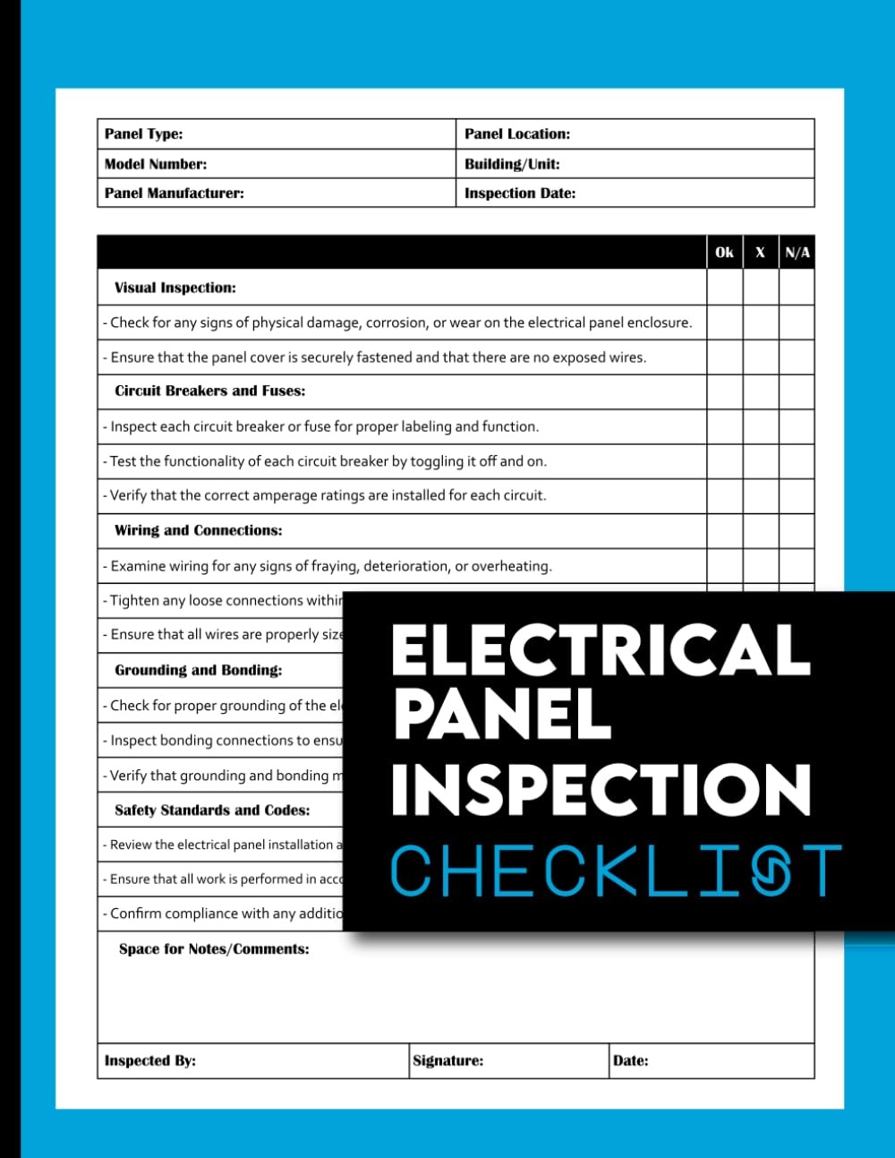 Electrical Panel Inspection Checklist: Organized Reporting for Circuit Breaker a