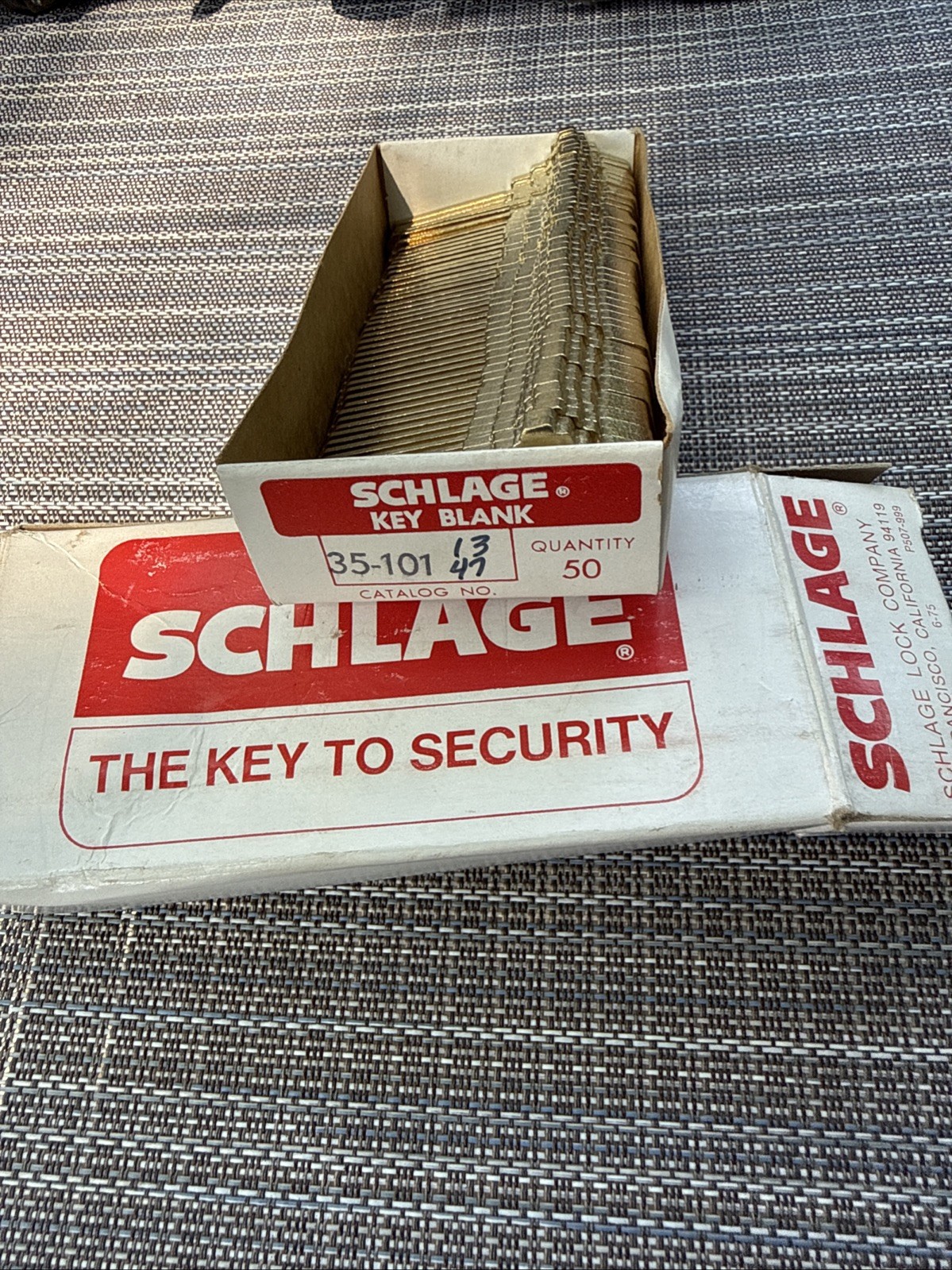 (50X) Schlage 1347 Keyway 35-101  (LOOSE KEY BLANKS)