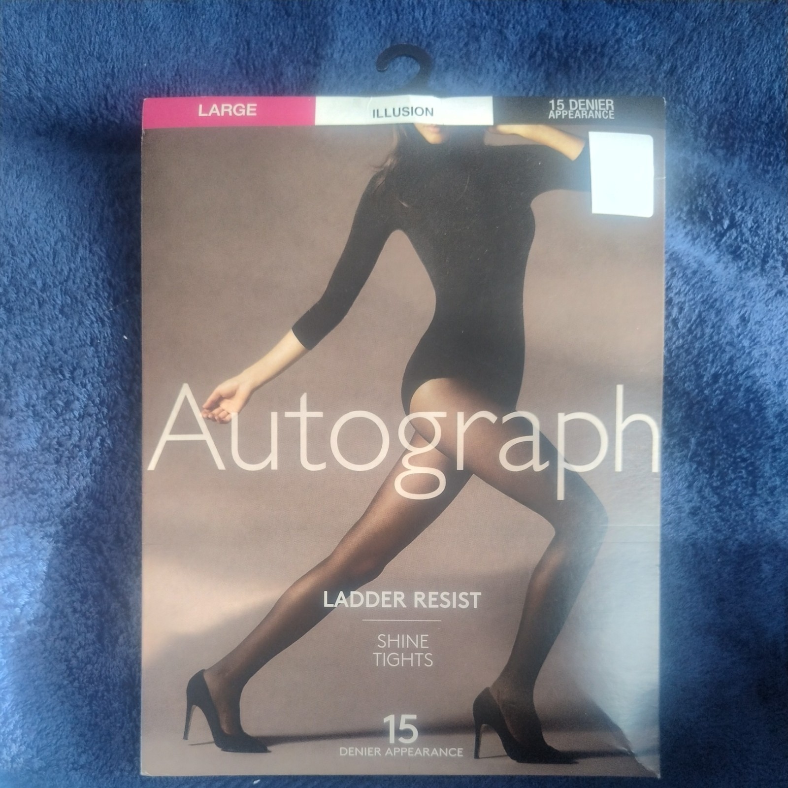 Autograph Ladder Resist Shine Tights, Size Large in Illusion