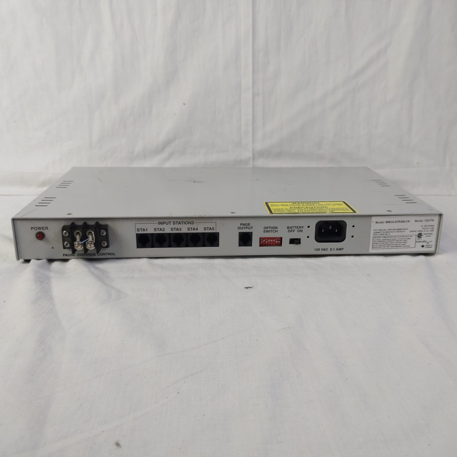 UNTESTED - Avaya Call Stacker MMU2-67RAB-CS
