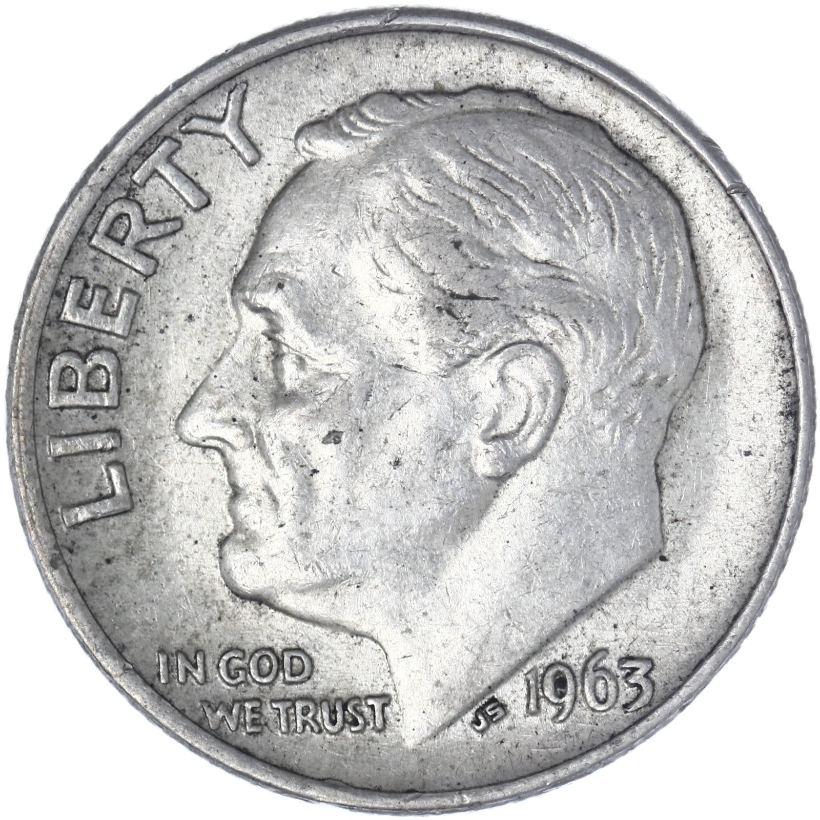 1963 (P) Roosevelt Dime 90% Silver Extra Fine XF See Pics Y063
