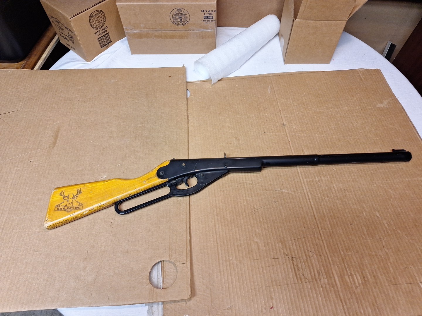 Vintage Daisy Buck 105B BB Air Gun Rifle Lever Action Works