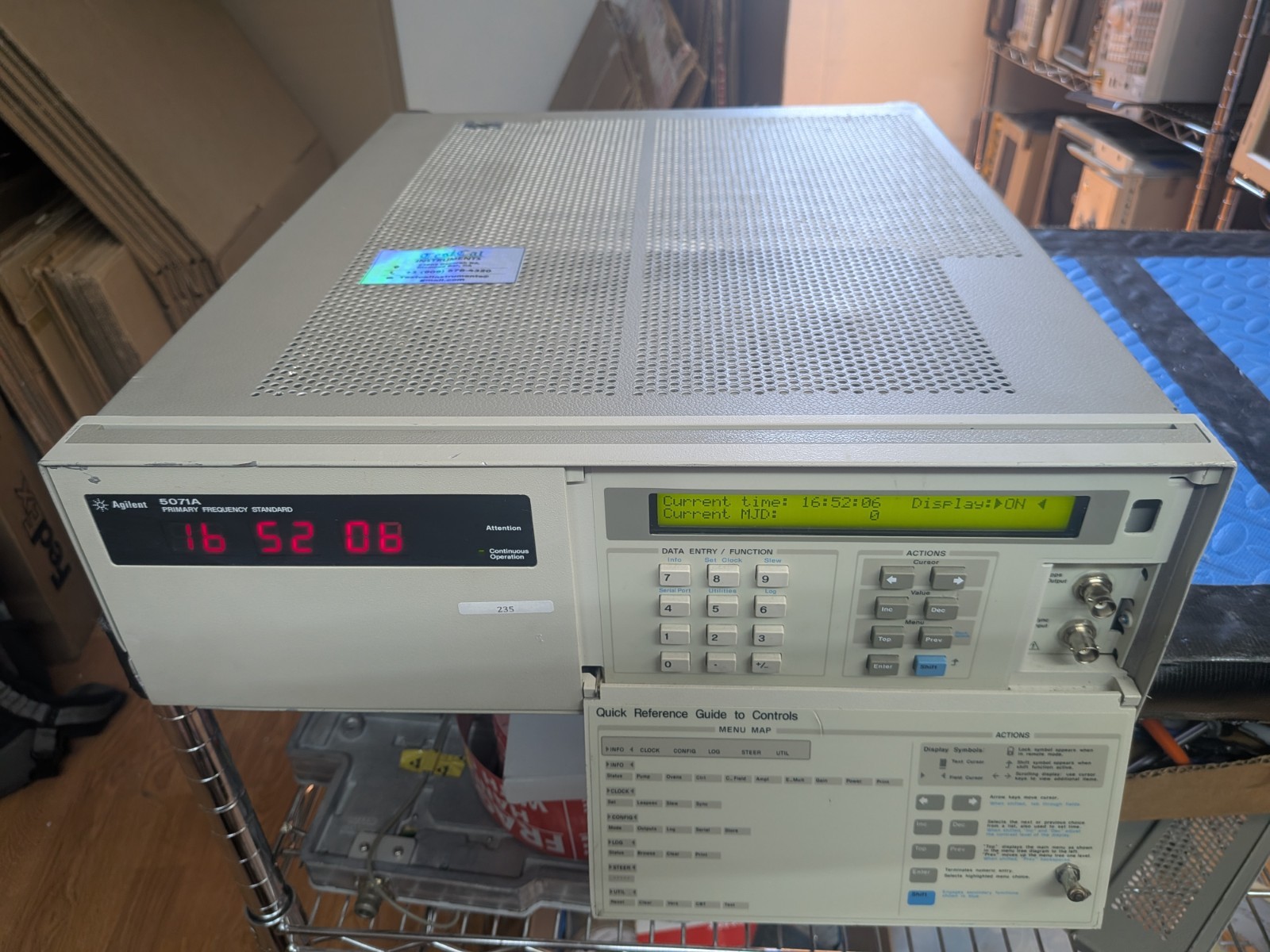 🔥 HP Agilent 5071A Cesium  Timebase Healthy Ce Tube! Cal'd ! Warranty! 10 Mhz+