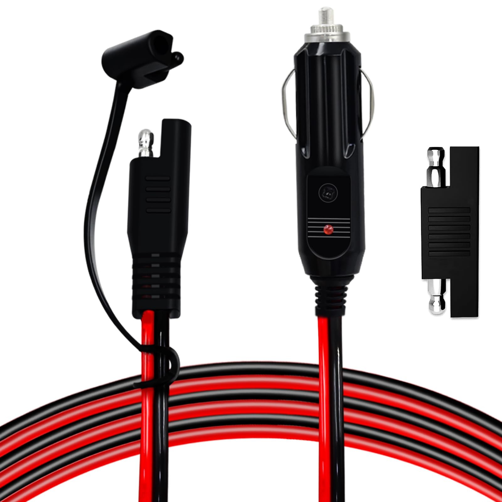 10FT 14AWG Cigarette Lighter Adapter for Battery Tender Charger, 12V Cigarett...