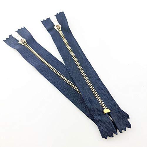PZRT 2PCS Brass Metal Jeans Closed End Zipper Separate Bottom Zipper Length 5mm
