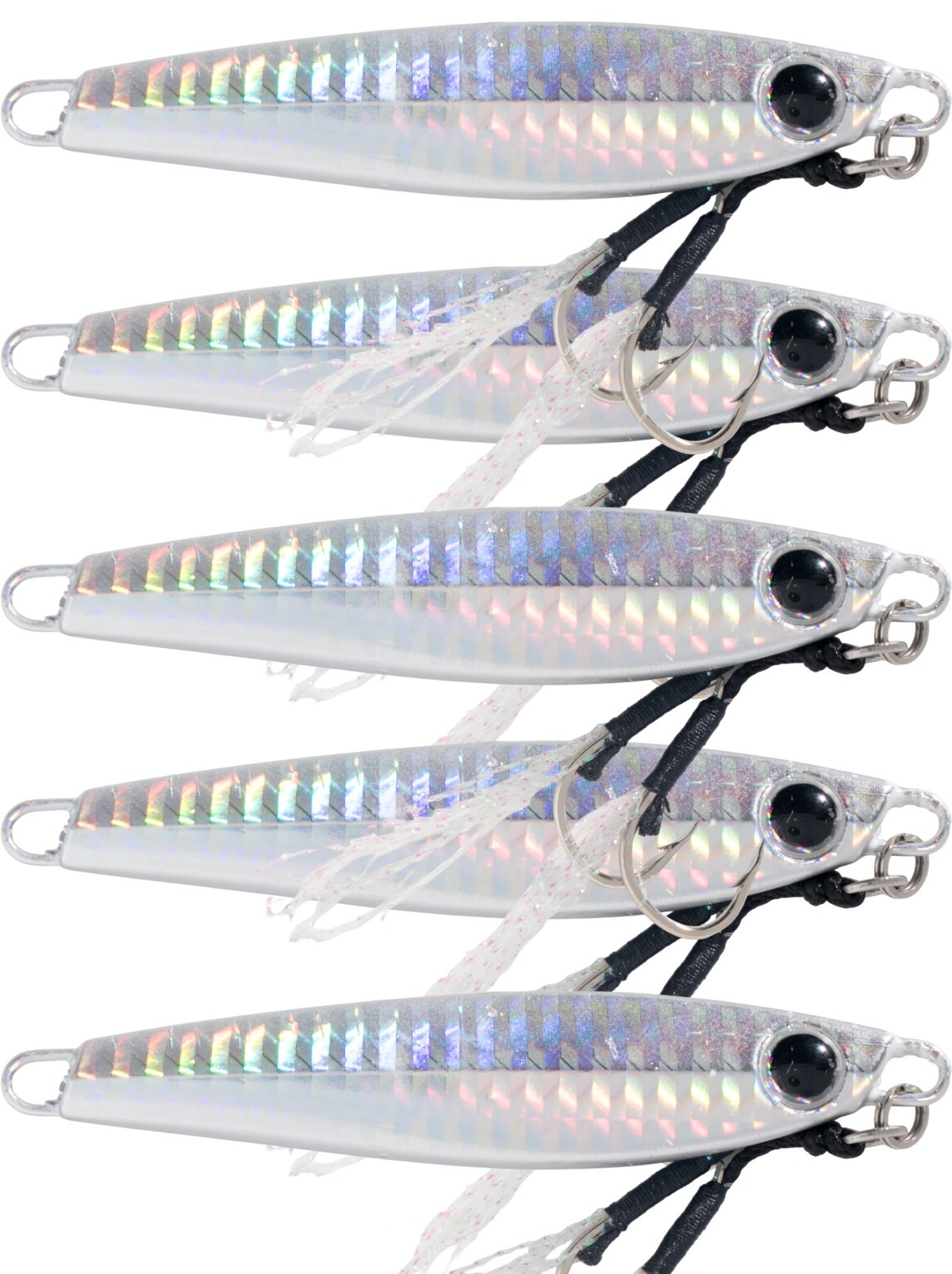 Slow Pitch Jigs 80g. - Metal Fishing Spoon - Heavy Bait Lure - Pack of 5