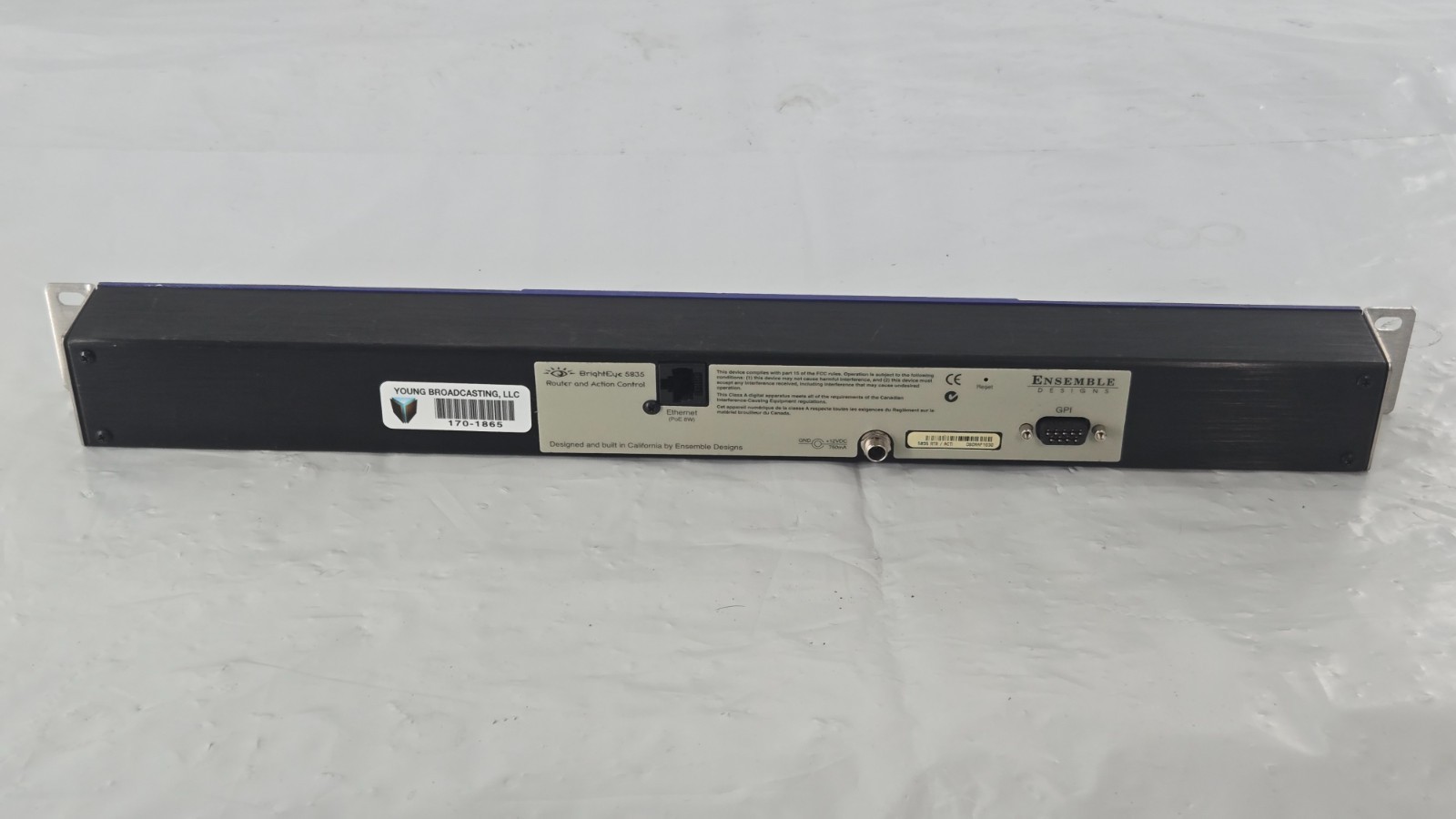 Ensemble Designs BrightEye 5835 Router and Action Control Panel