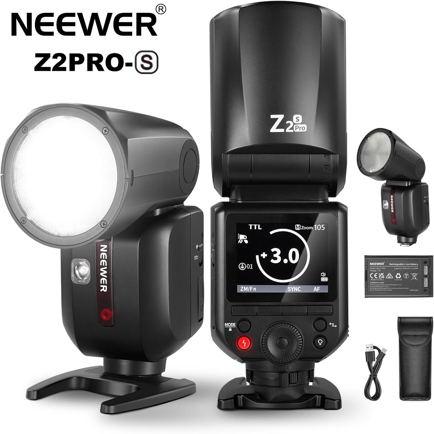 NEEWER Z2PRO Z2 Pro 2.4GHz TTL HSS Flash Light Speedlite for Canon Nikon Sony