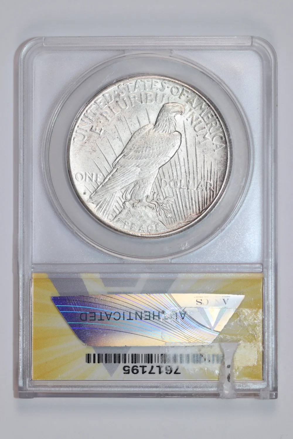 1922-S PEACE DOLLAR ANACS AU58