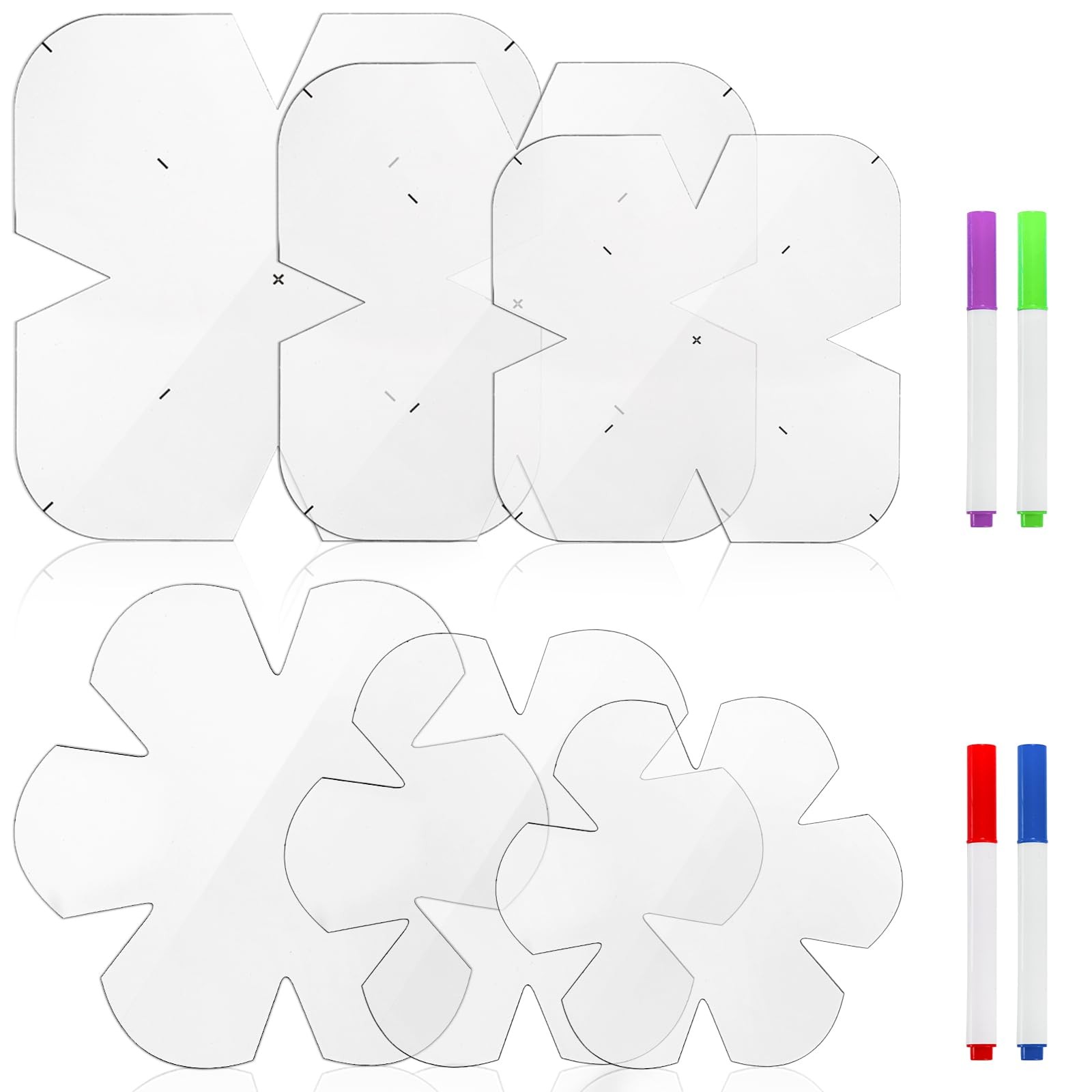 6 Pcs Transparent Acrylic Bowl Cozy Template 8/10/12 Inch Wrap Sewing Pattern