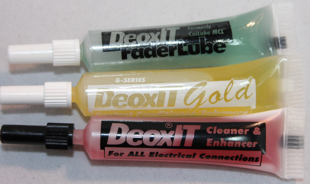 3pack x 2 - DeoxIT® D-Series D100L, GOLD G100L, Fader 100% solution, 2 ml tube