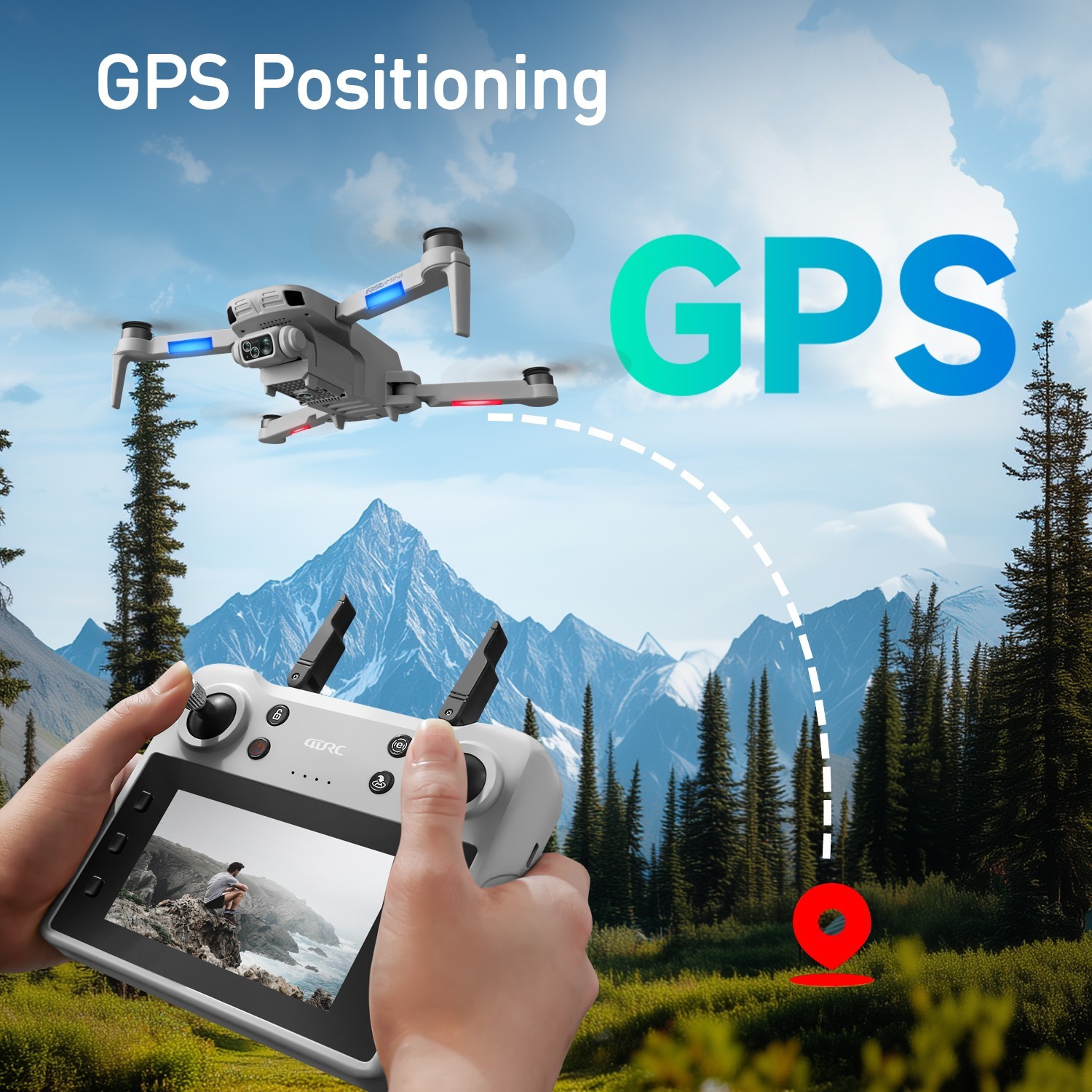 Drones Quadcopter 5G 4K GPS Drone X Pro with HD Dual Camera WiFi FPV Foldable RC