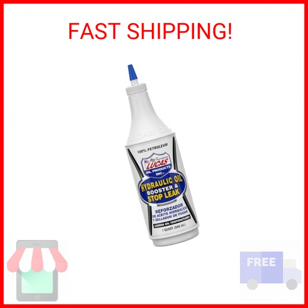 Lucas Oil 10019 Hydraulic Oil Booster and Stop Leak - 1 Quart, White, 32 Ounce