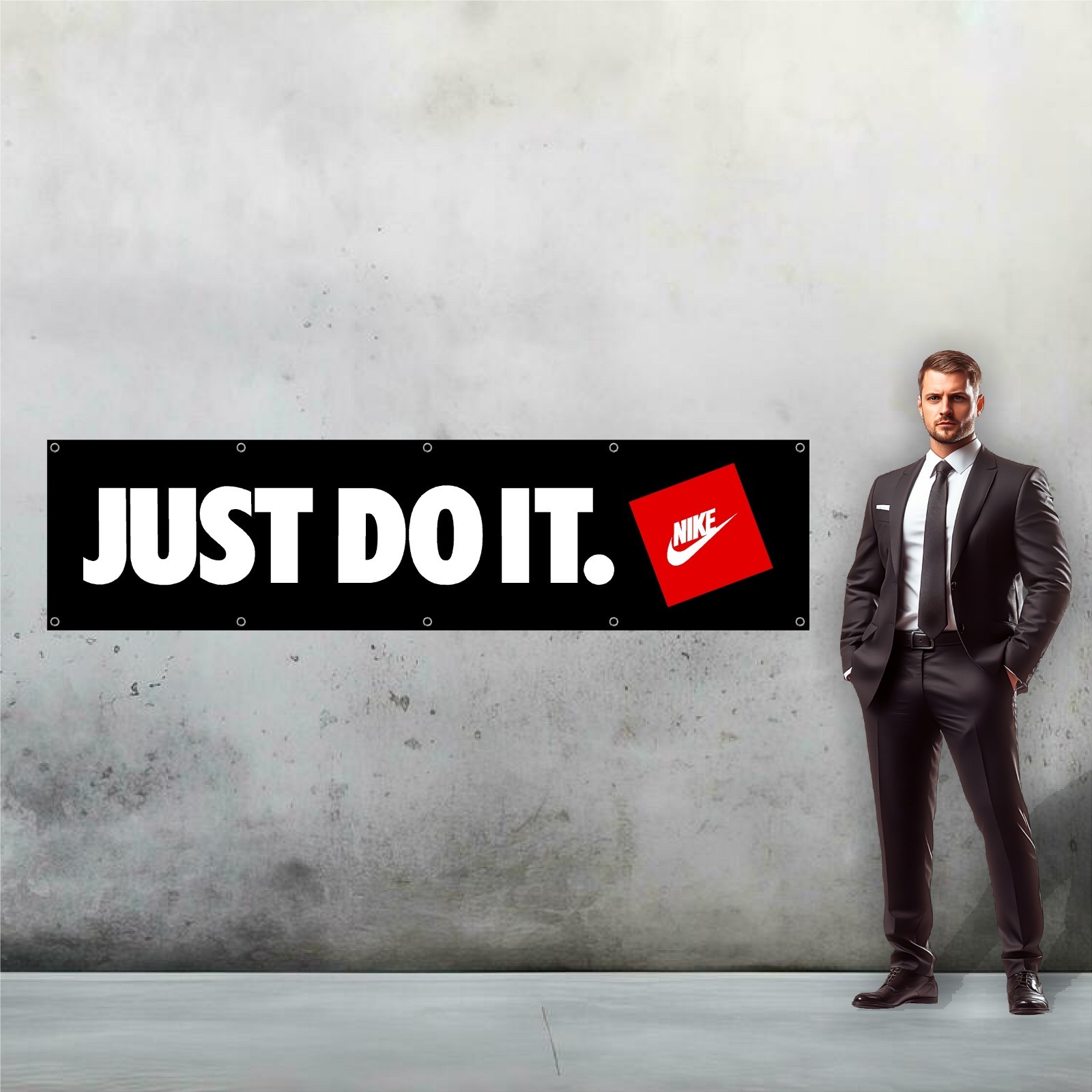 NIKE JUST DO IT Printed Vinyl Banner 24in x 96in - Nike Sports Banner Sign