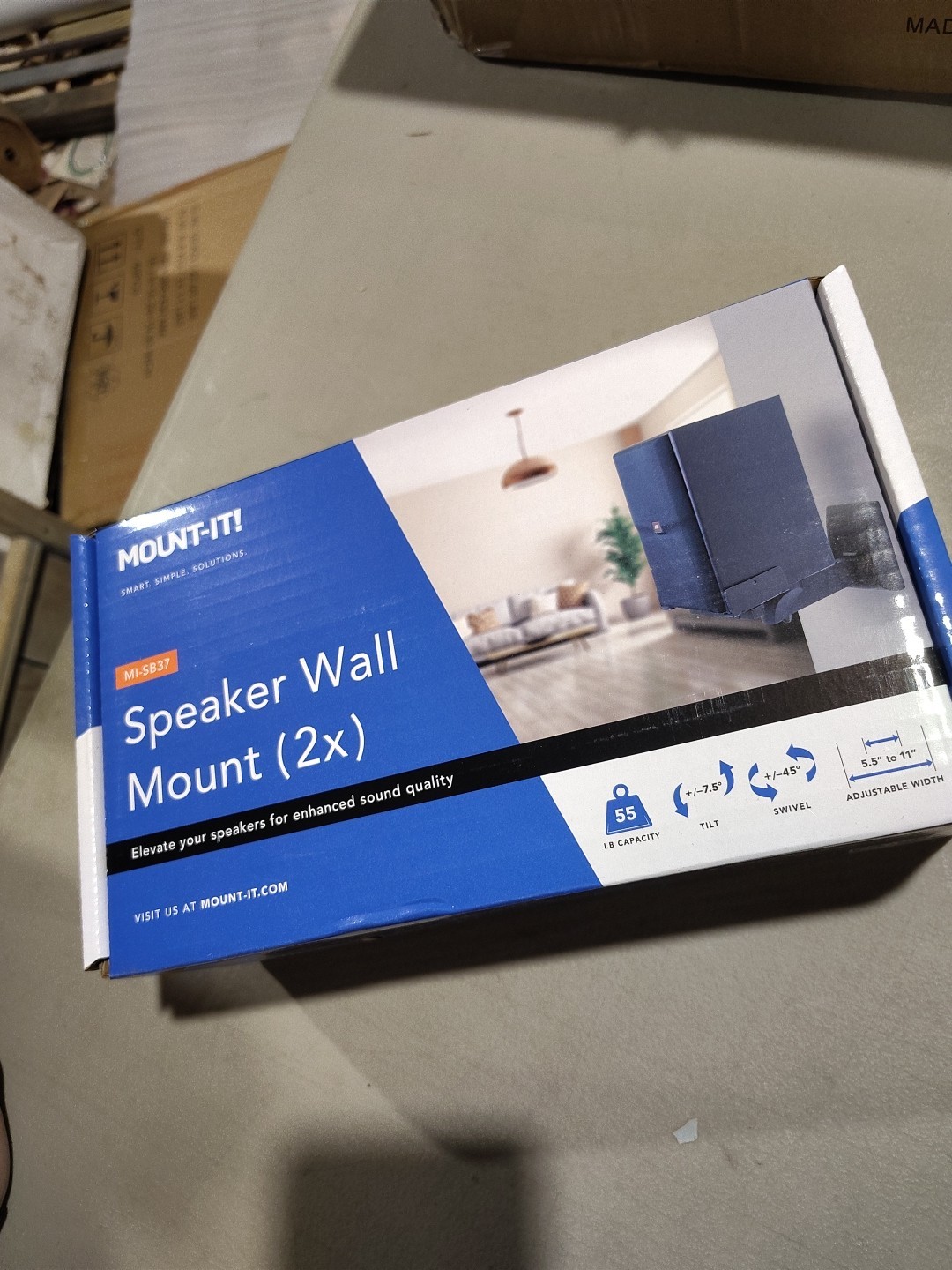 Speaker Wall Mounts w/ Sliding Clamps (pair)