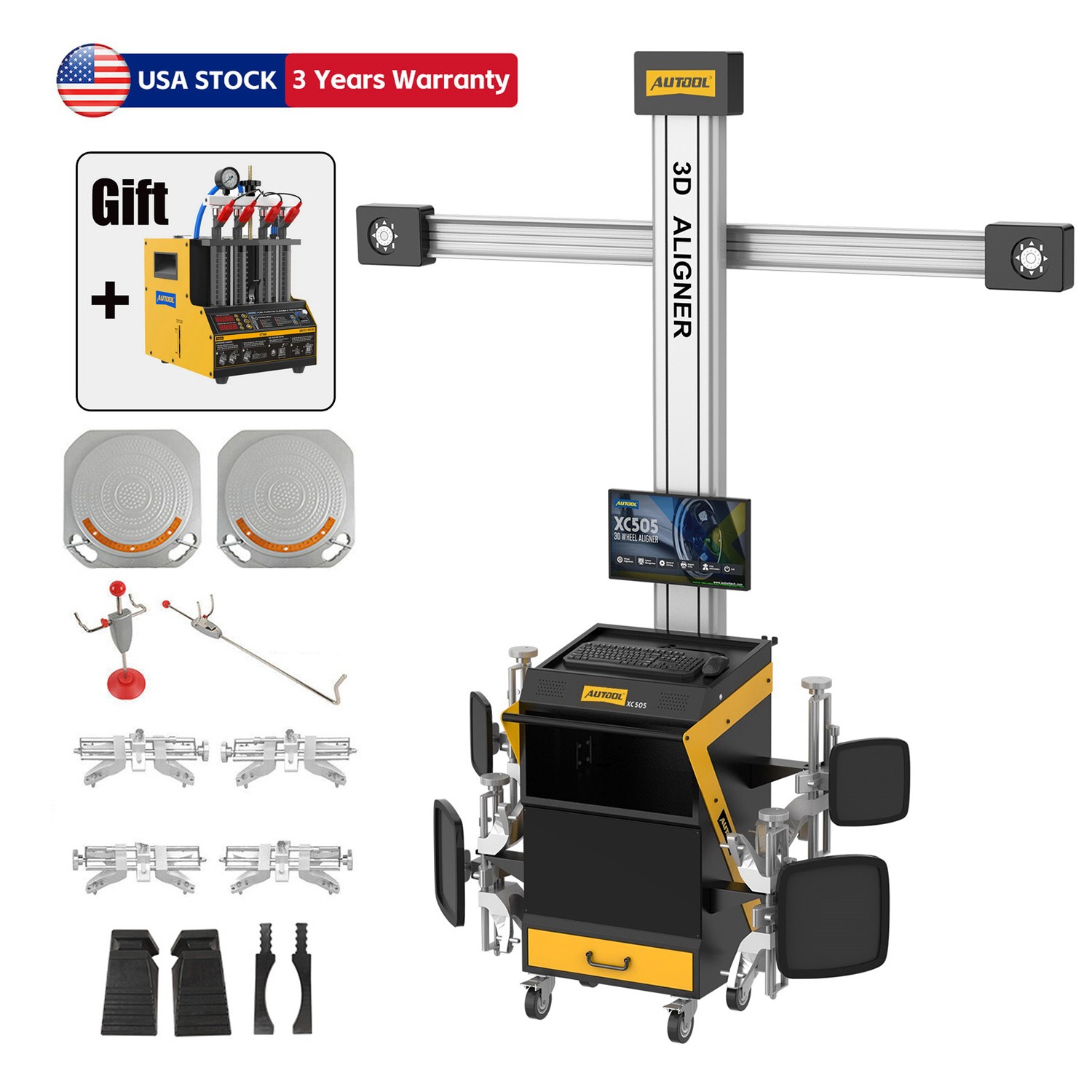 3D Wheel Alignment Machine Fully Automatic Wheel Aligner Work On 4 Post Car Lift