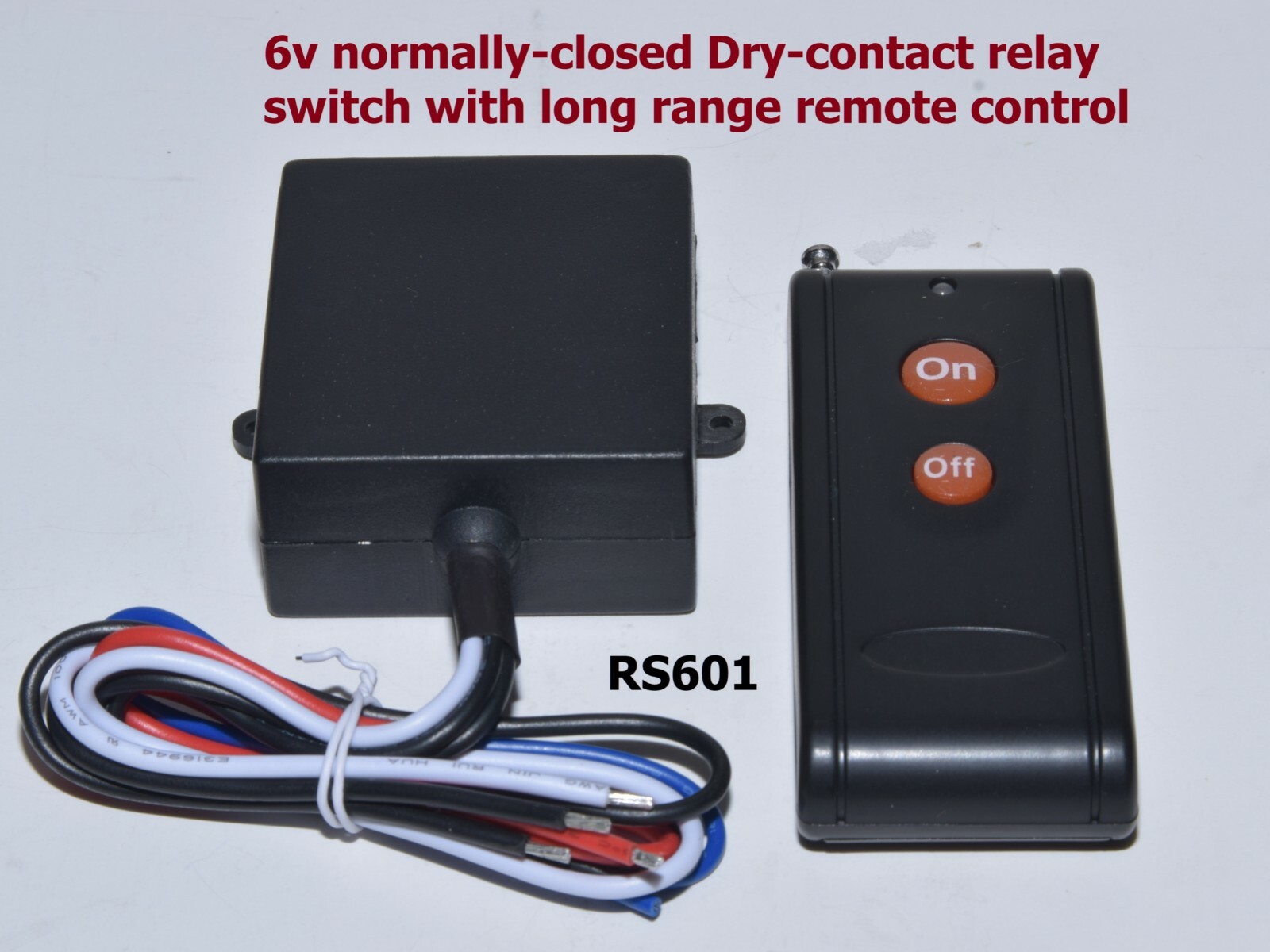 6V 315MHZ NORMALLY-CLOSED dry contact on/off relay remote control switch RS601