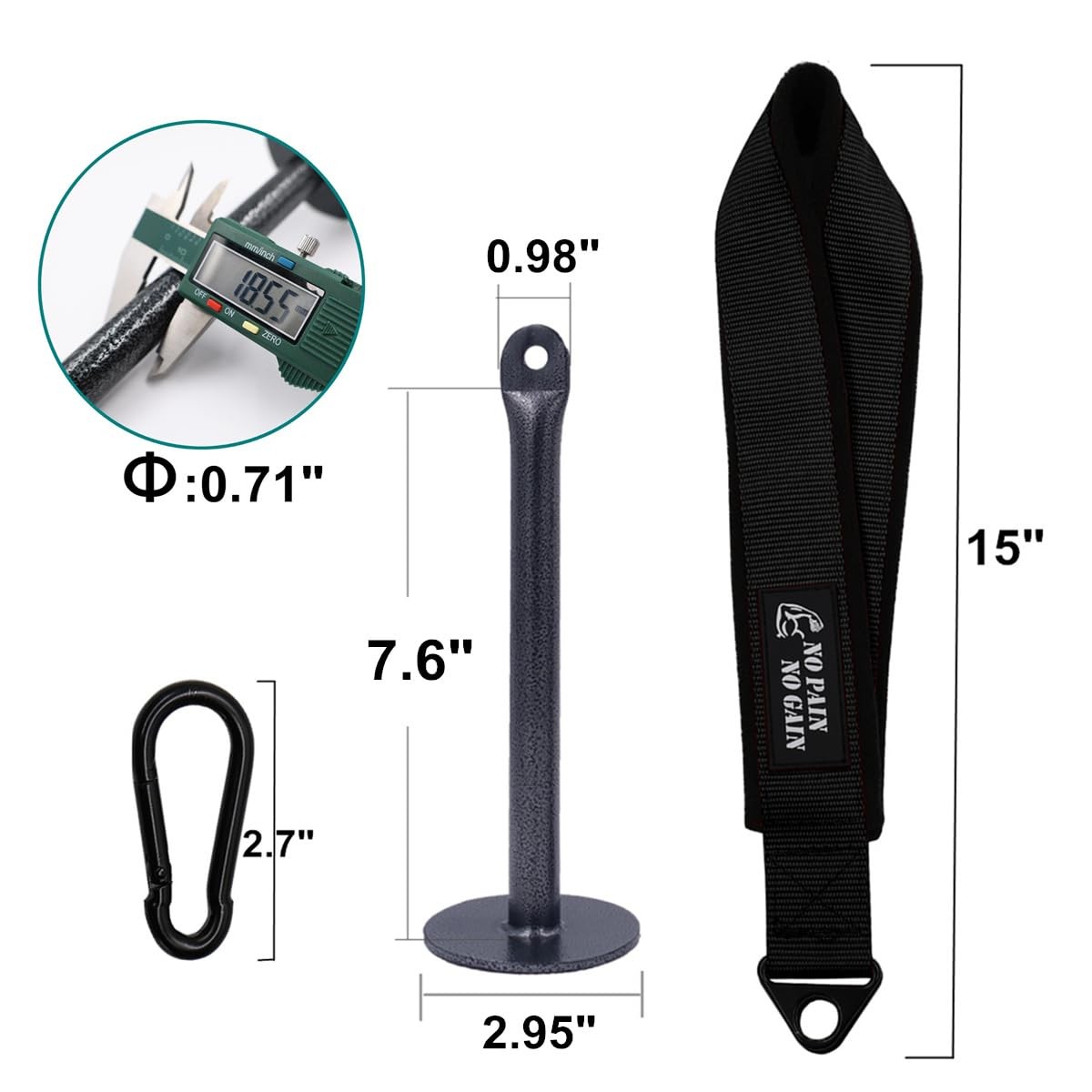 Arm Wrestling Training Strap Belt Hand Grip Arm Finger Forearm Exerciser Stre...