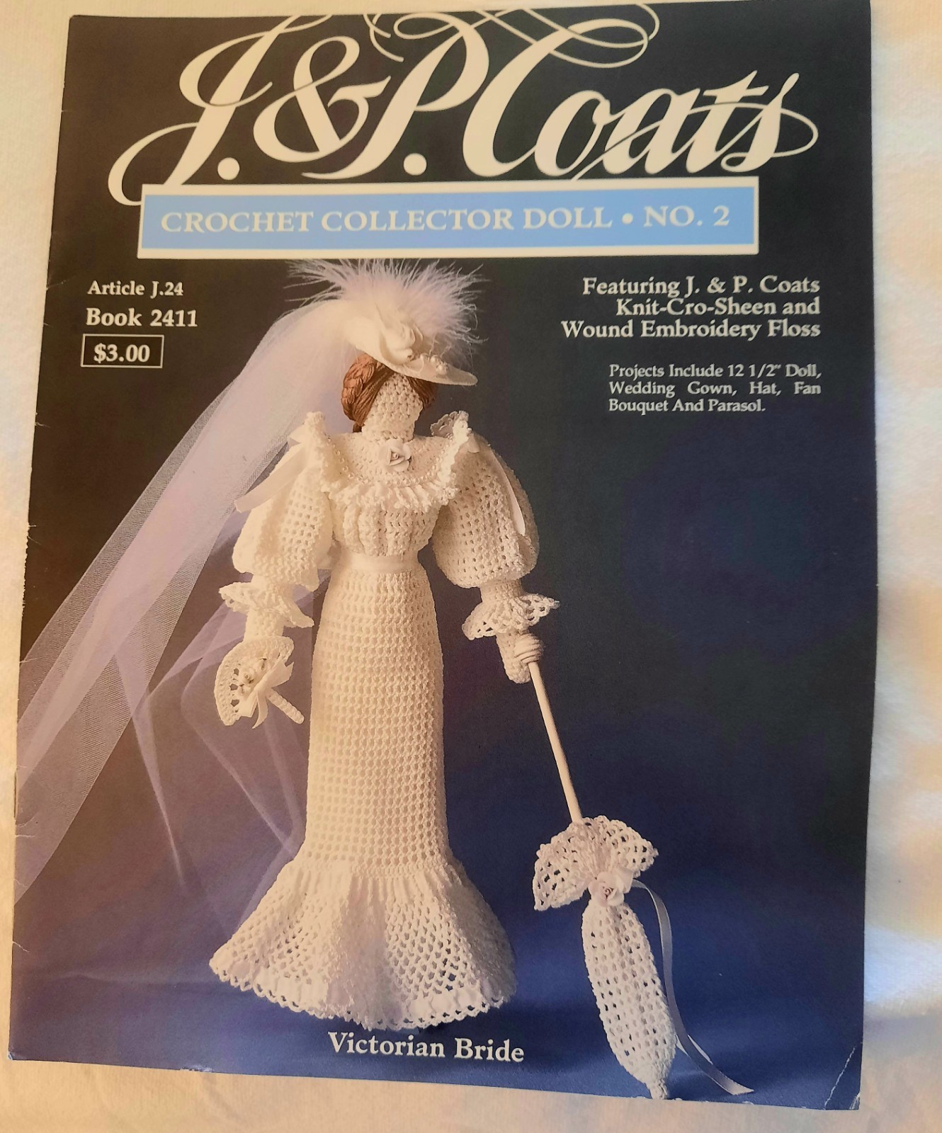 Victorian Bride - Crochet Collector Doll | J & P Coats J.24 Book 2411
