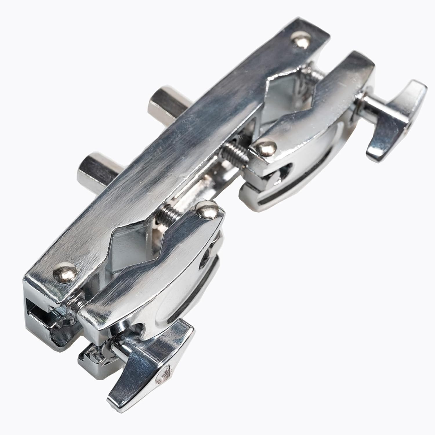 Silver Cymbal Stand Multi-Clamp Drum Mount Holder Adjustable Quick Release