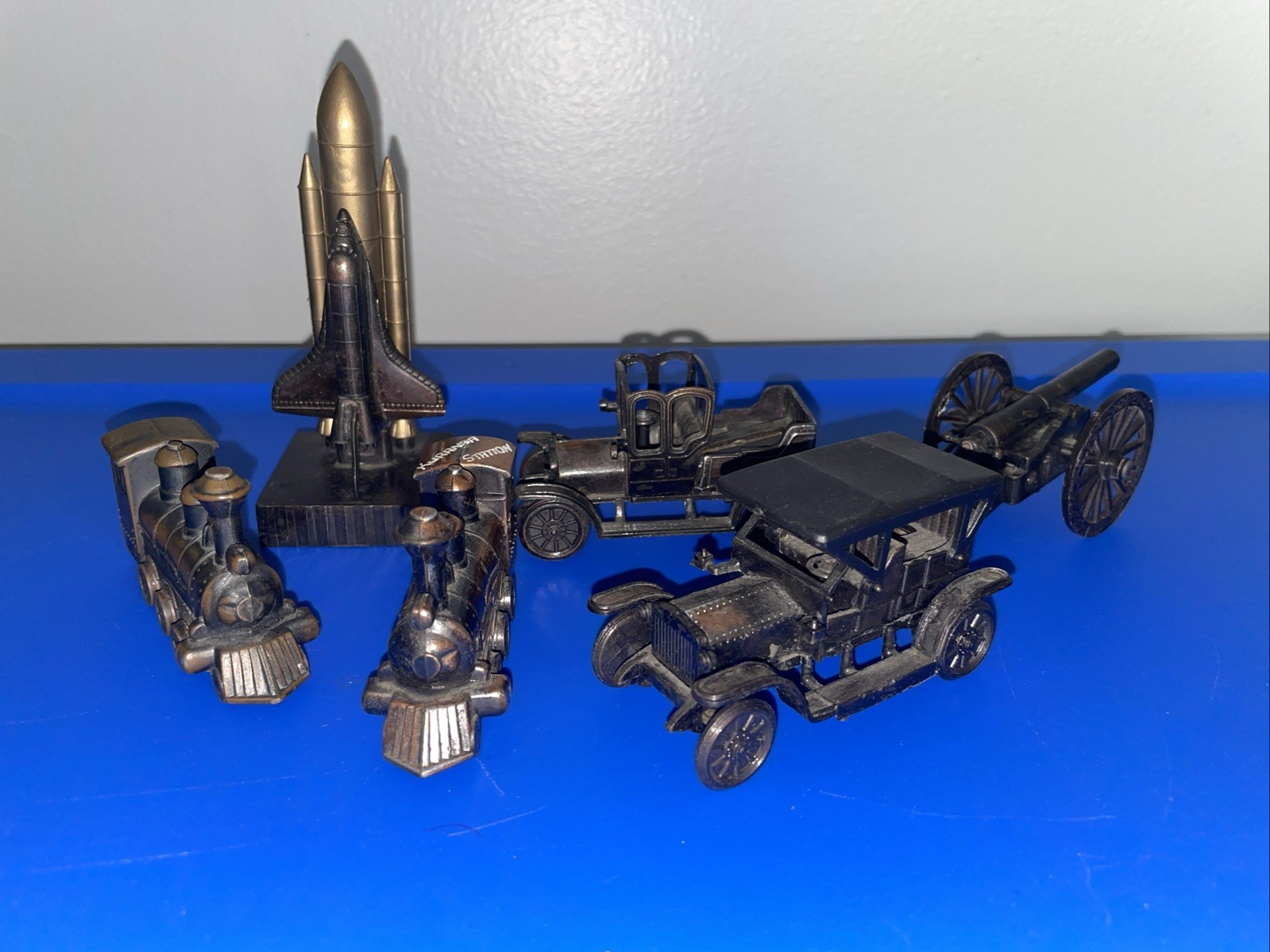 Lot of 6 Vintage Die Cast Metal Pencil Sharpeners Collectible Figurines