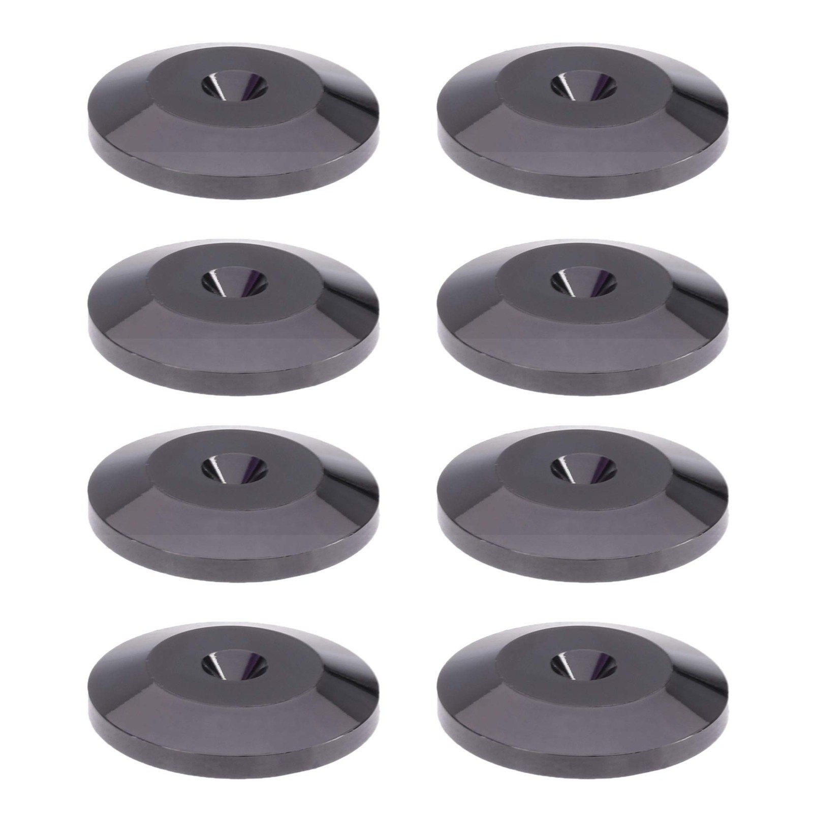 8 Pack Black 24K Nickel Plated Speaker Spikes Pads Mats 5x25mm Isolation Stand