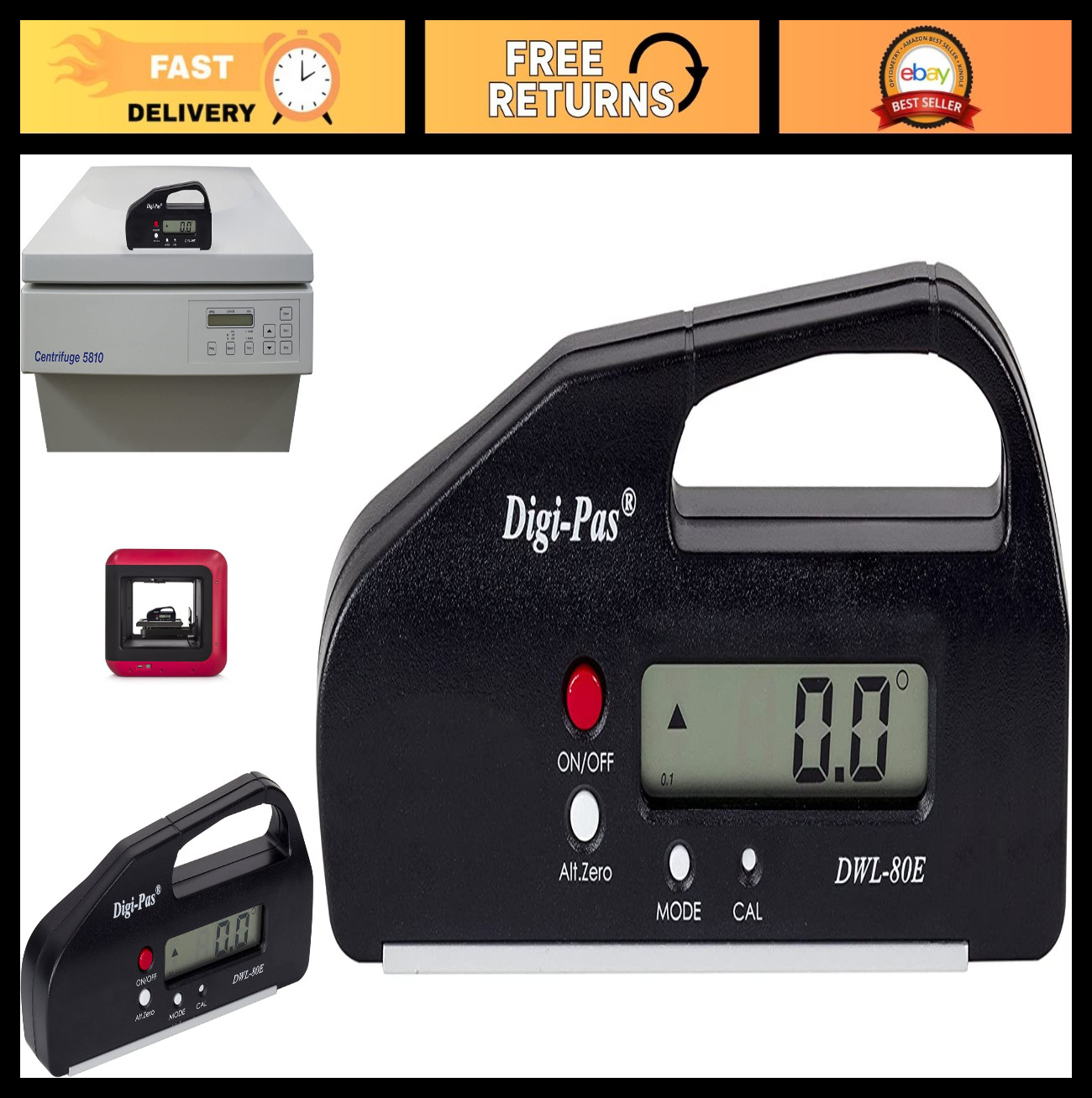 Pocket Digital Level & Angle Gauge Protractor Bevel Finder 0.1° 4" Compact Tool