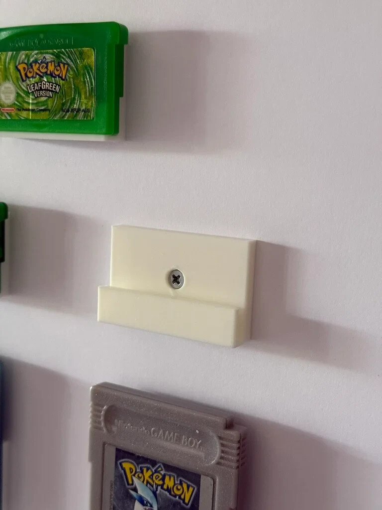 Game Boy Cartridge Wall Mount 3D Printed - Custom Gameboy Storage Mount | 5 Pack