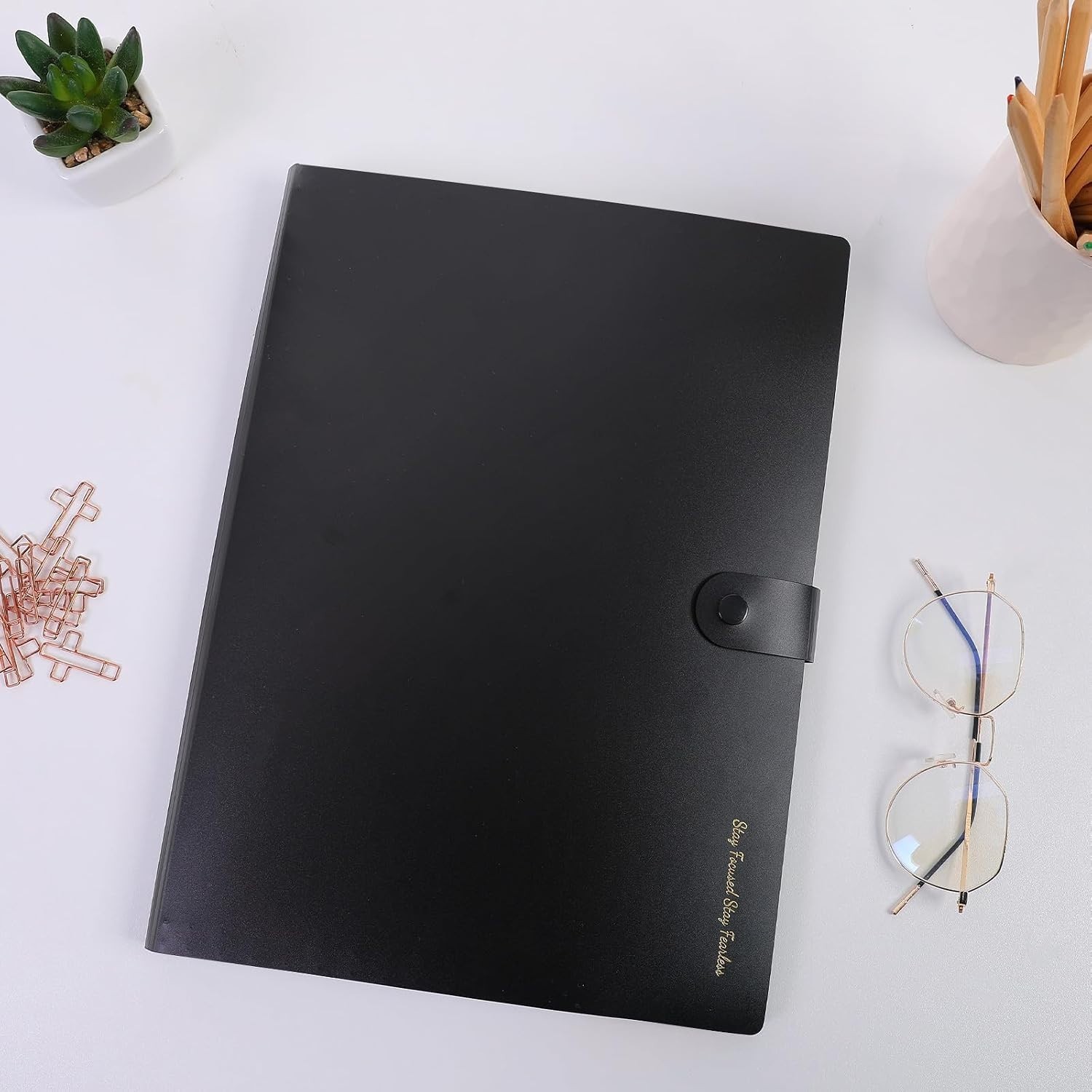 Secure and Discreet 7-Pocket File Folder for Organized Paperwork Management