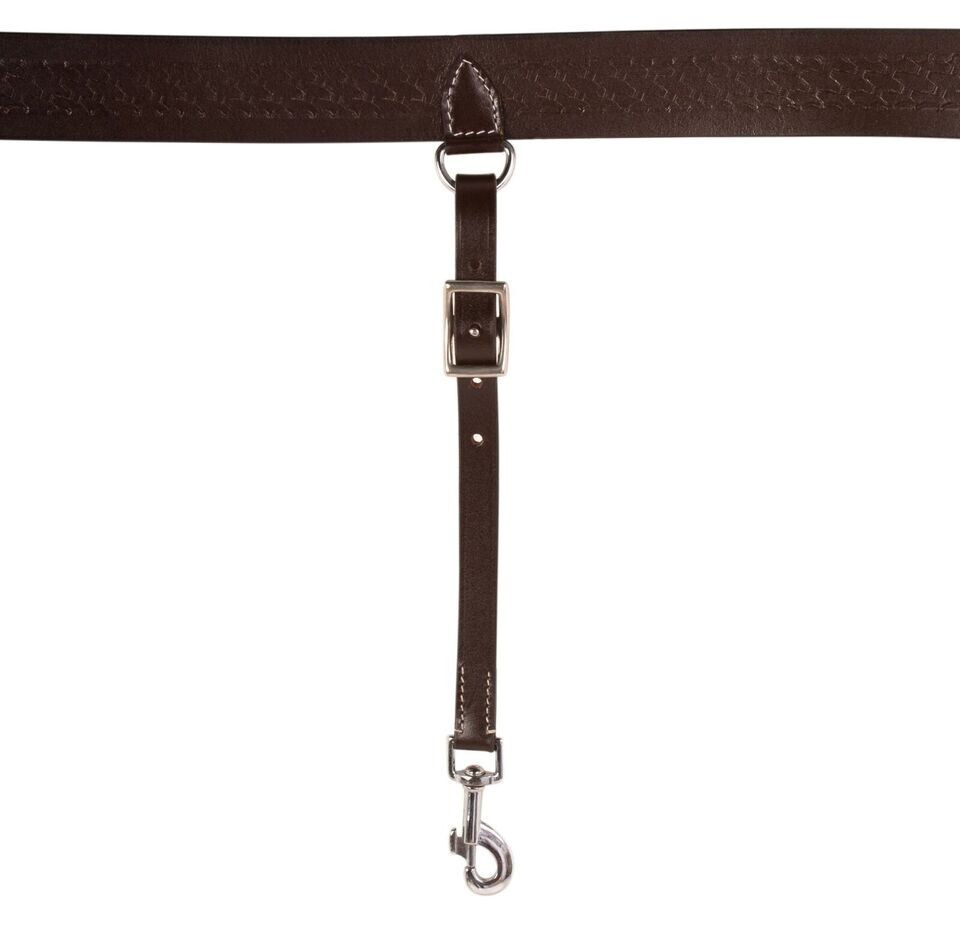 Basket Tooling Premium Dark Brown Leather For Western Saddle Back Cinch Girth
