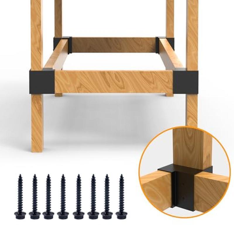 8 Pcs Heavy Duty Steel Workbench Brackets Kit 3 Way Corner Brackets DIY Projects
