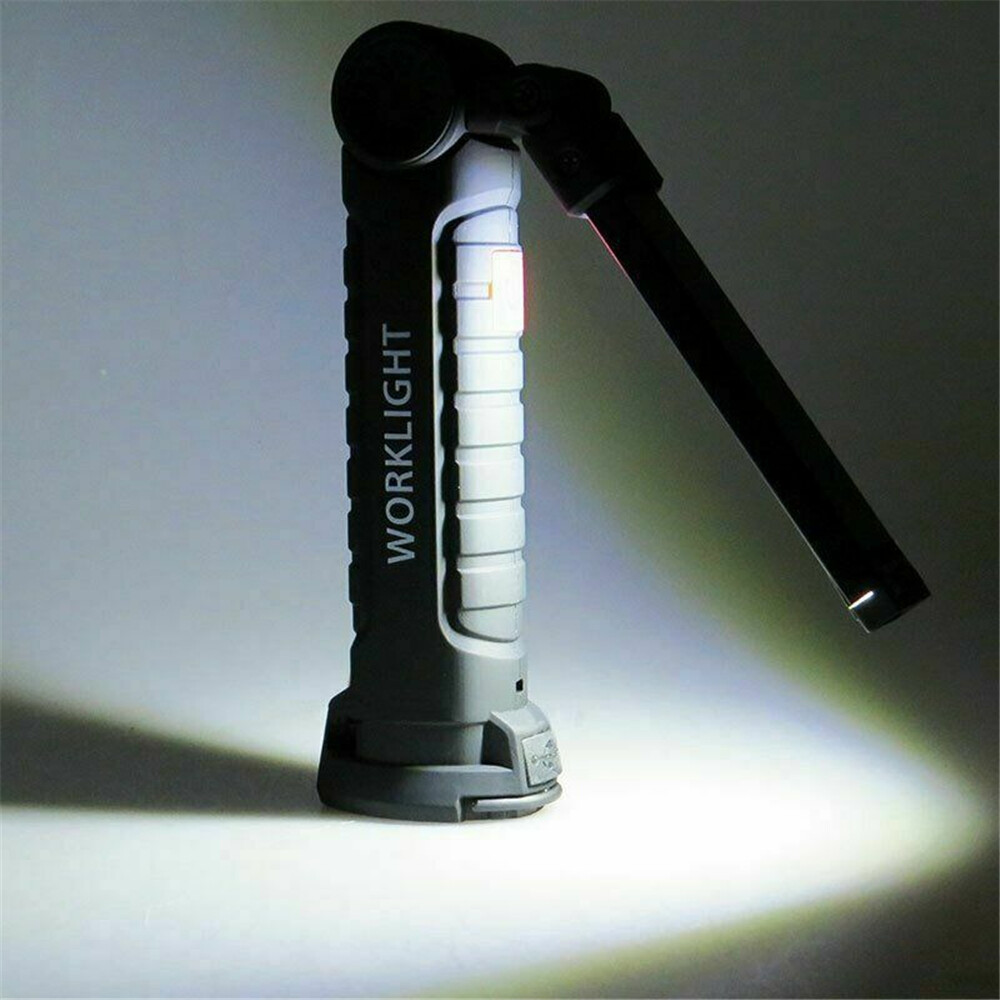 2Pcs Magnetic COB LED Work Lights 5 Modes Flashlight Inspection Rechargeable
