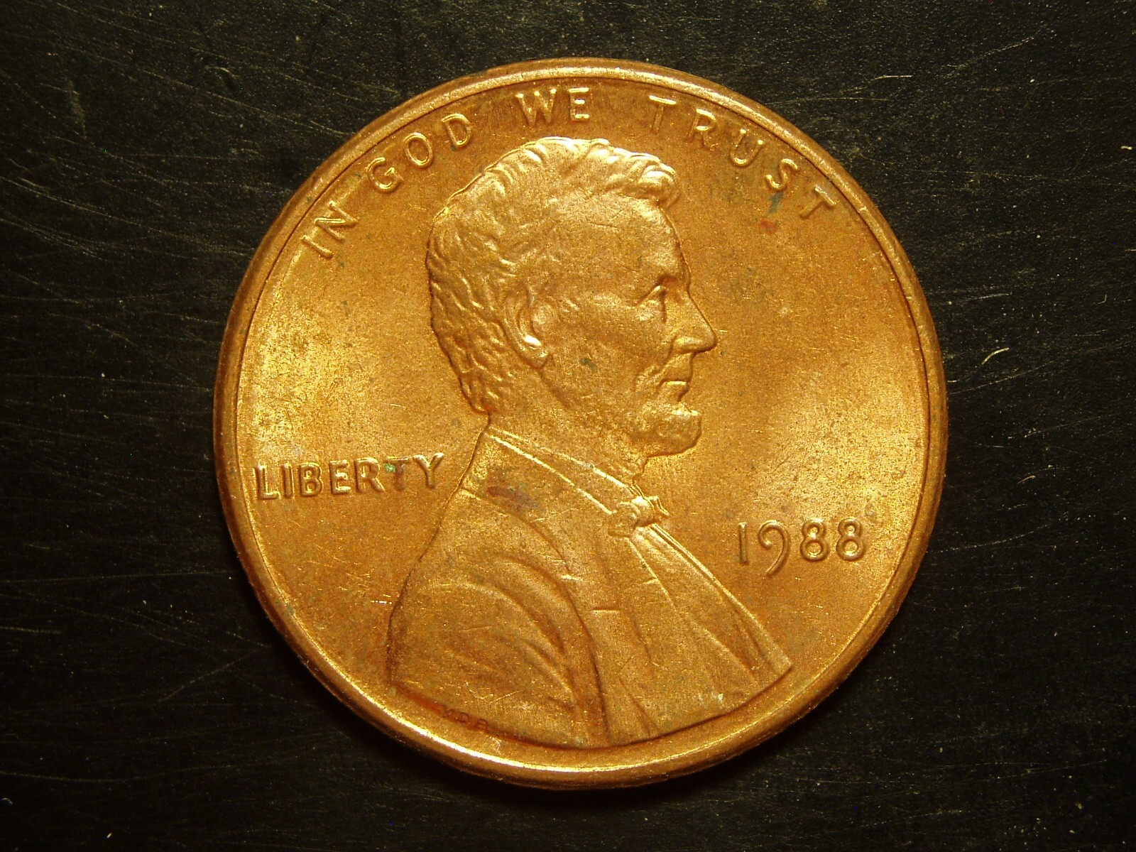1988  AU LINCOLN MEMORIAL CENT #3