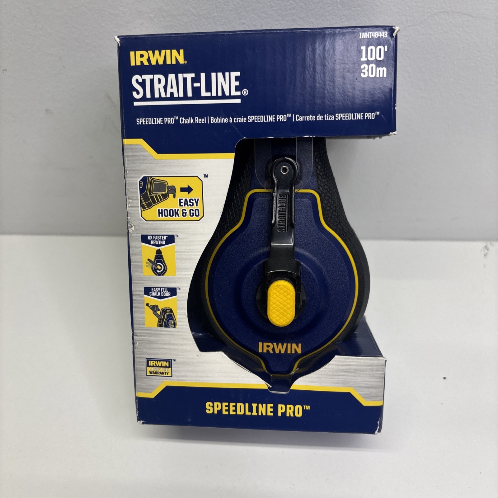 Irwin Strait-Line Speedline Pro-Chalk Reel 100’ 30m New In Box