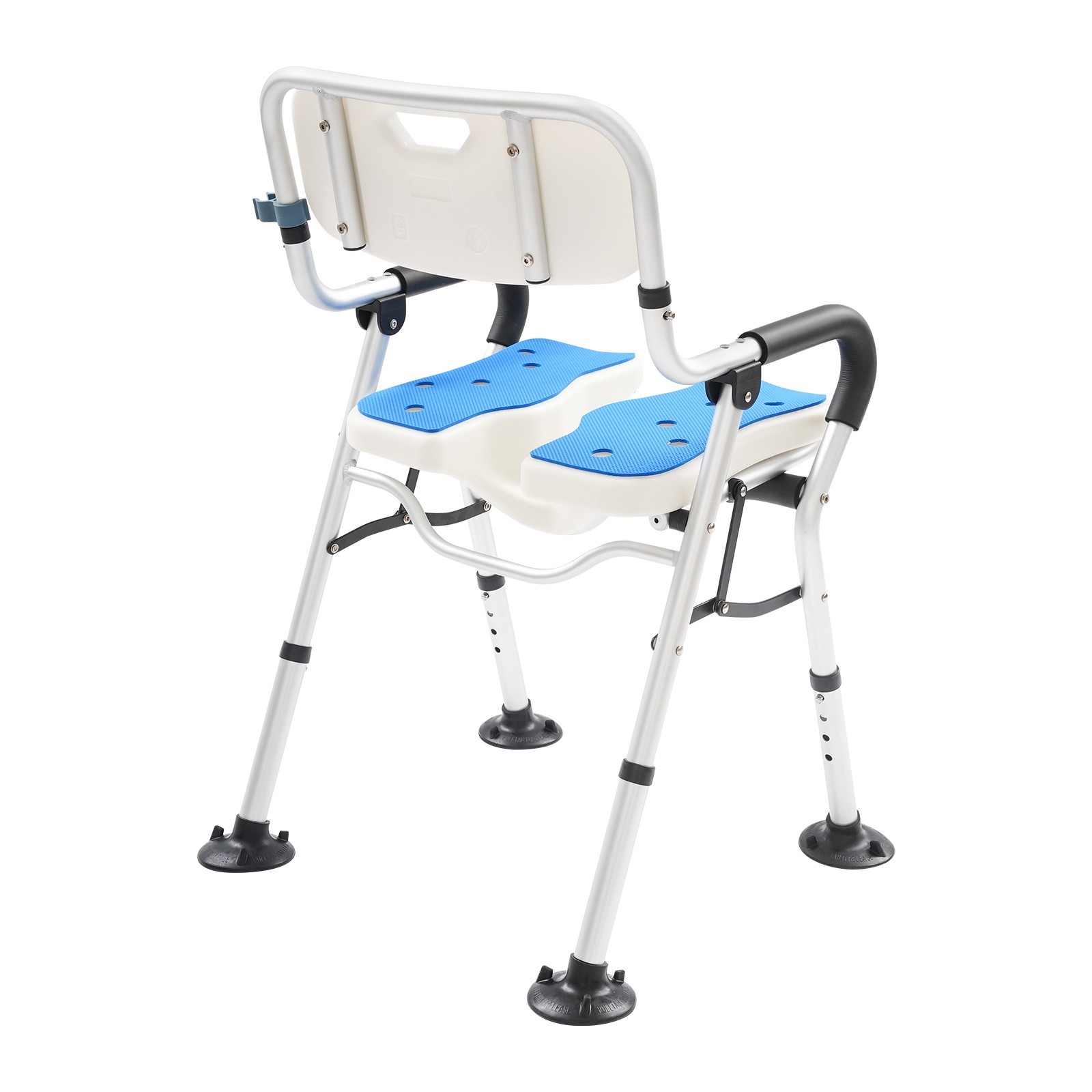 Heavy Duty Shower Chair U-Shape Seat Foldable Shower Chair for Private Washing