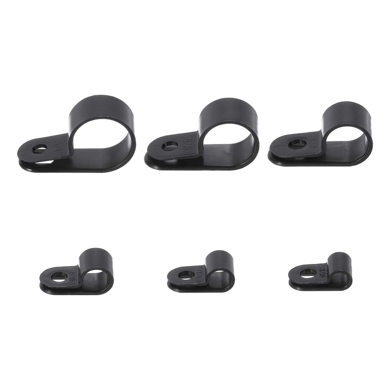 200pcs Single Coaxial Cable Clips Screw Clip Wire Cable Holder Black
