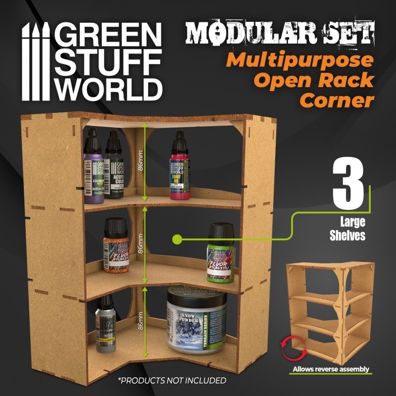 Multipurpose Open Rack - CORNER - modelling, Hobby, organizer, paint