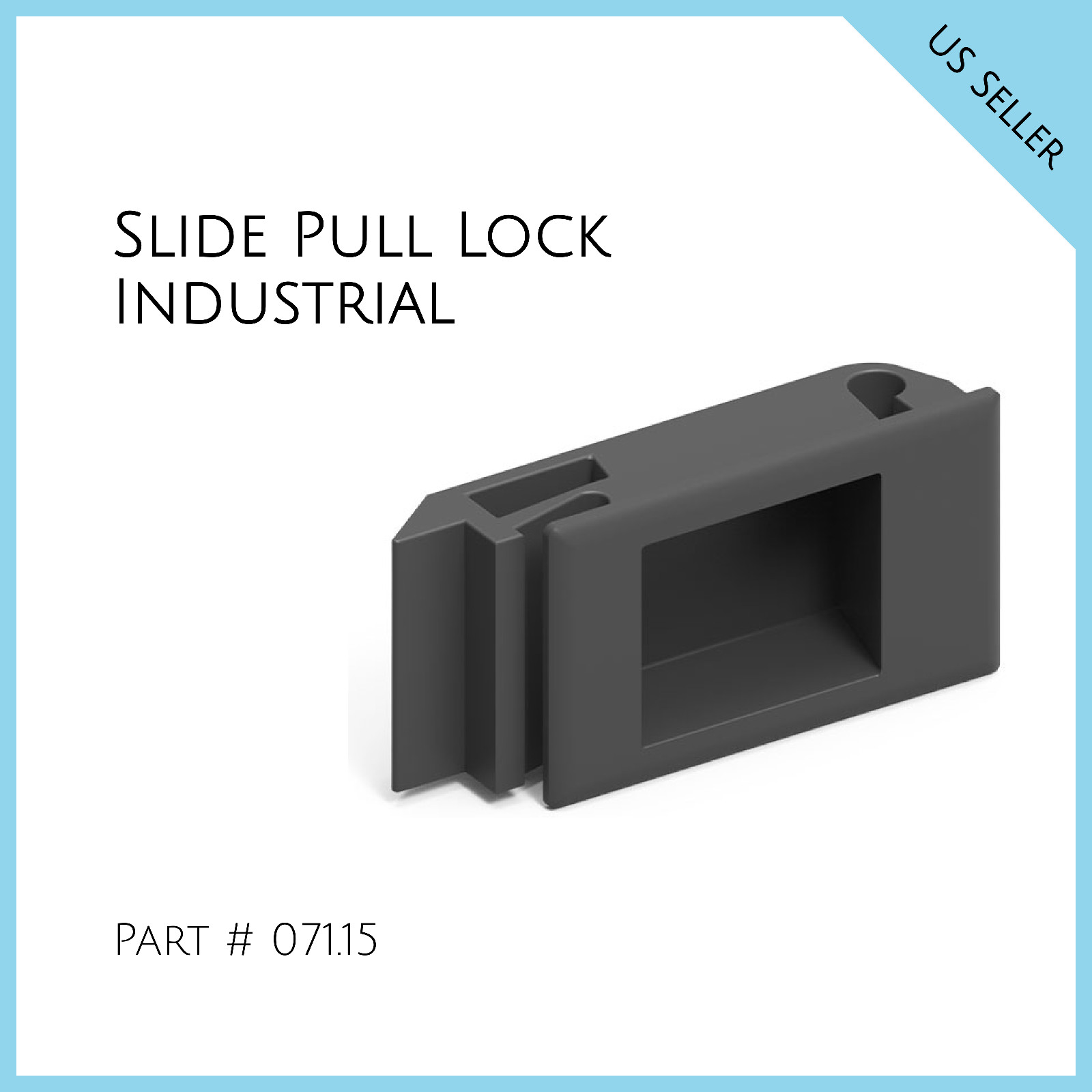 Sliding Plastic Lock, Industrial (For enclosures, generators, boxes) # 071.15