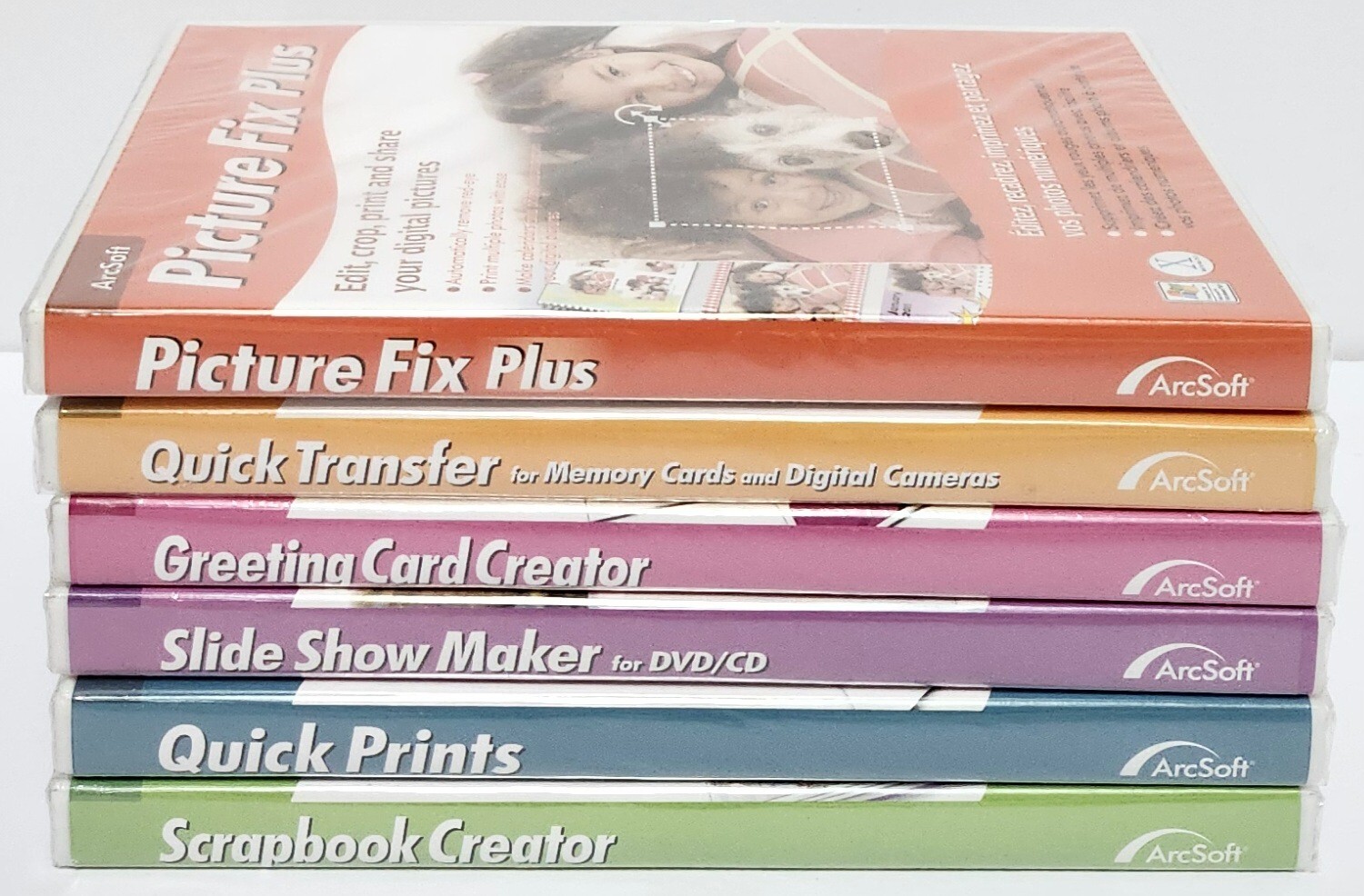 ArcSoft Slide Show Maker, Greeting Card Creator, Picture Fix Plus Bundle Sealed