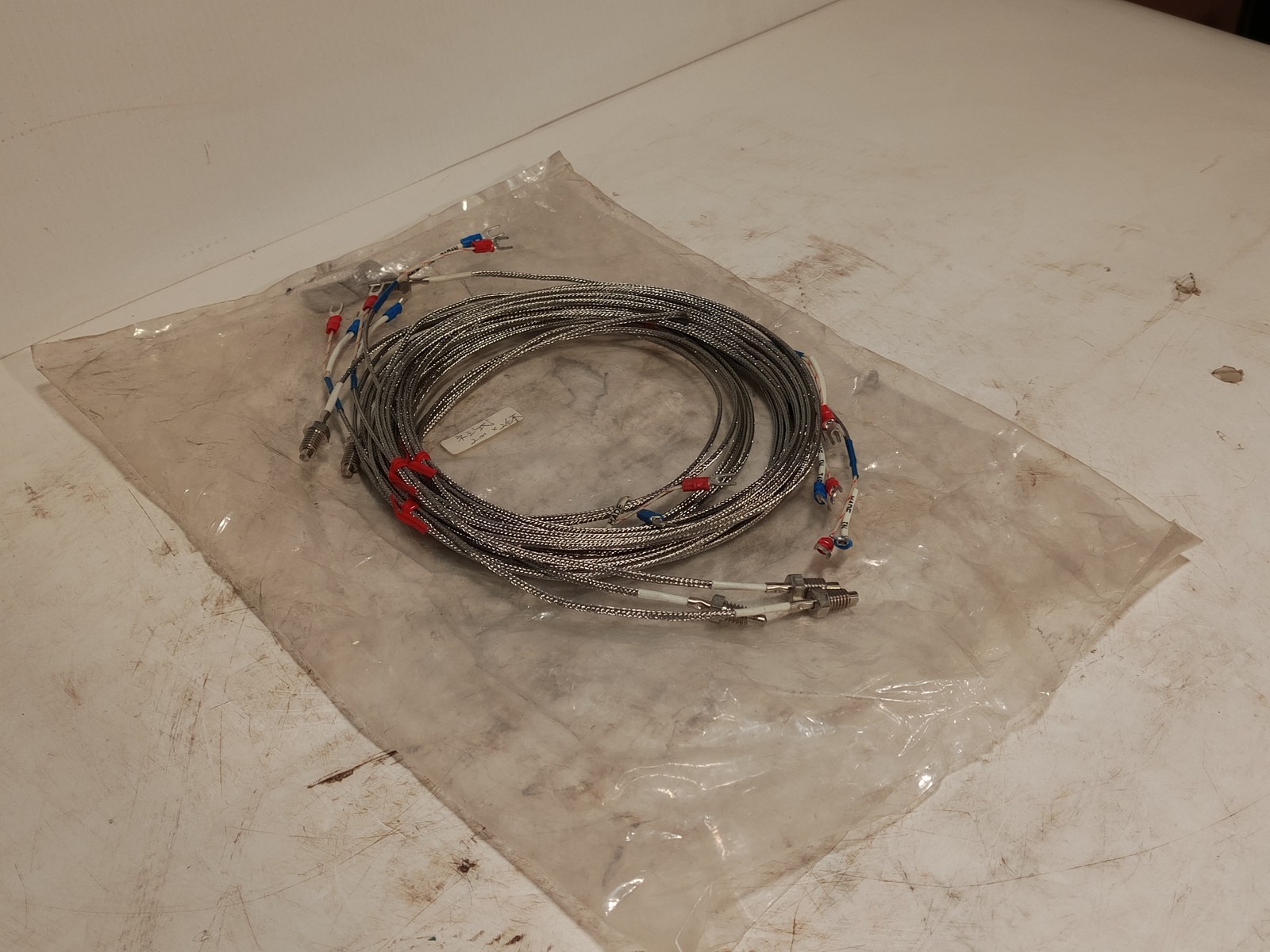 Lot of Unbranded 2m RTD temperature sensor probes, braided lead as pictured