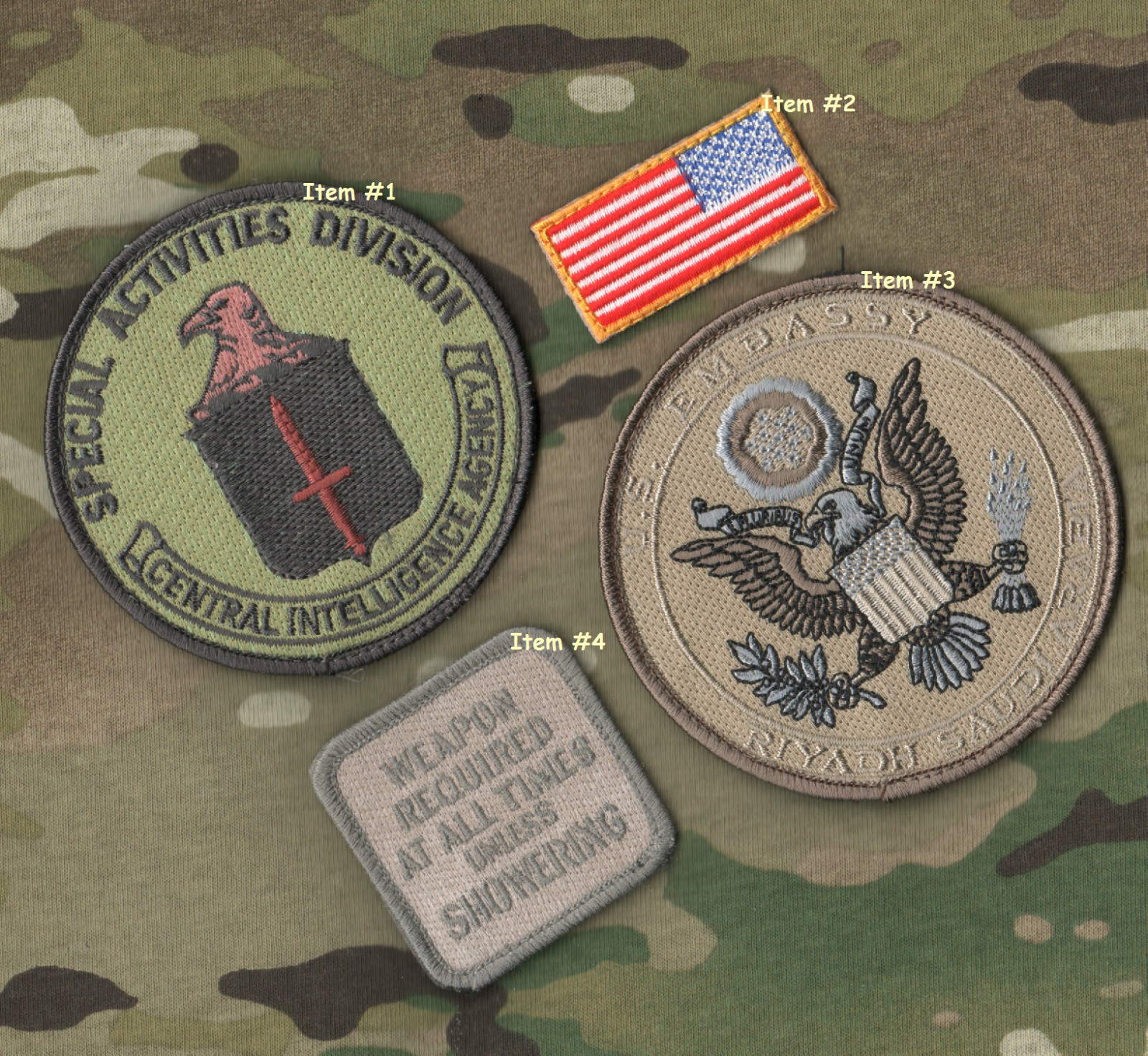 US EMBASSY RIYADH SAUDI ARABIA DIPLOMATIC SECURITY DSS SANDBOX USMC vêlkrö PATCH