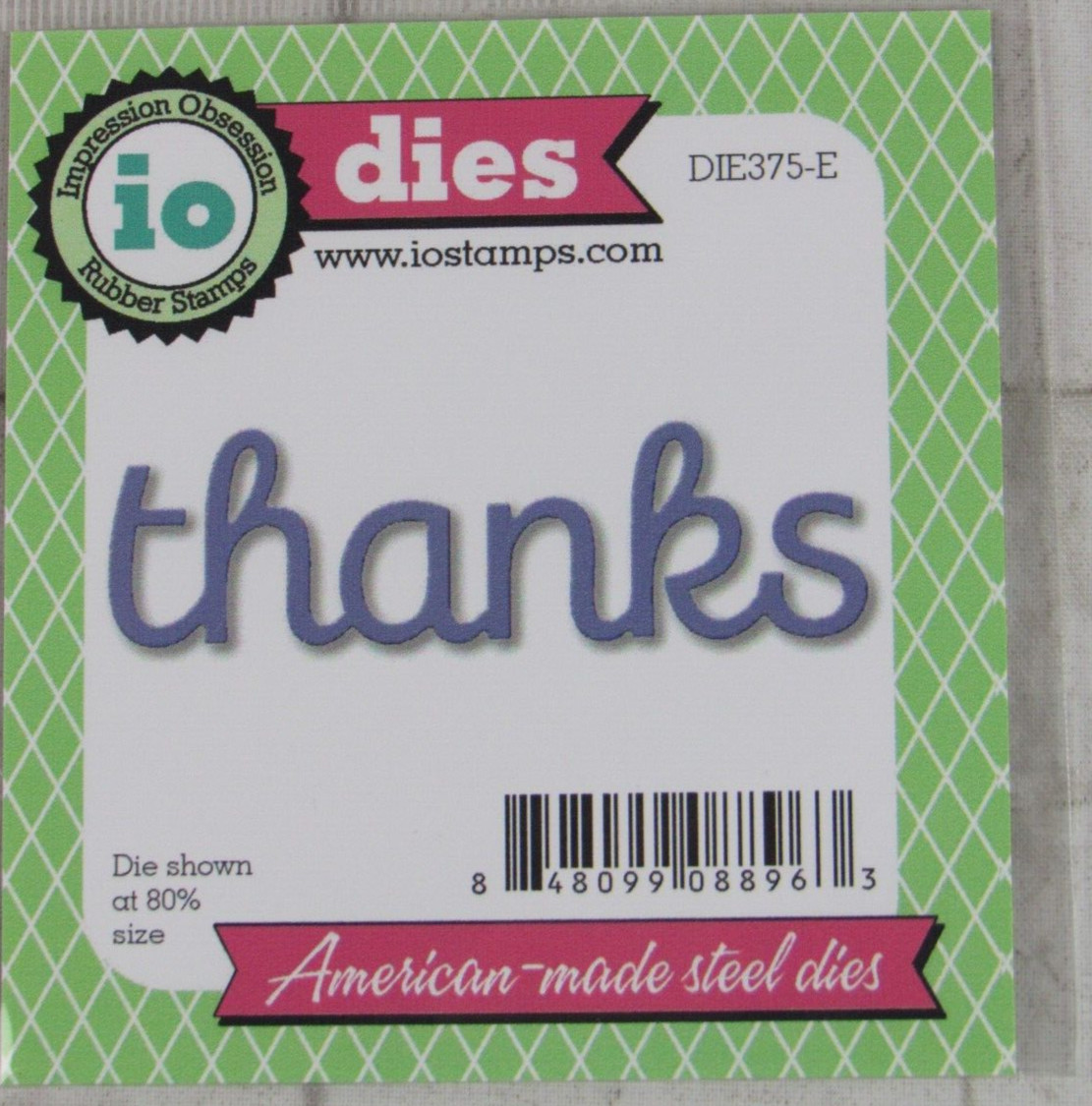 Impression Obsession Thanks Die Cut, DIE375-E