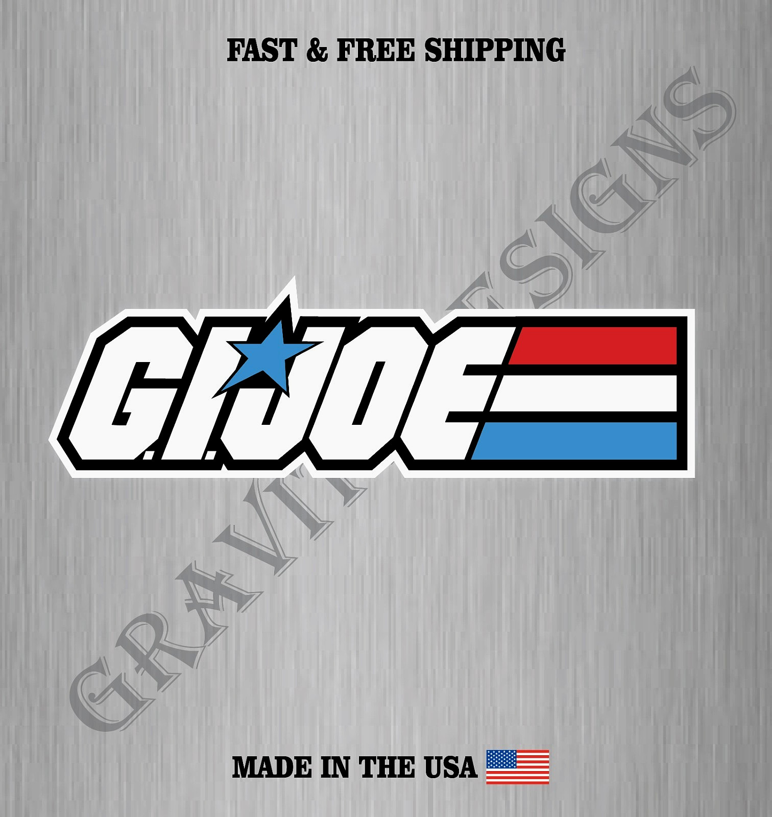 G.I. JOE VINYL DECAL STICKER CAR TRUCK WINDOW BUMPER GARAGE 4MIL BUBBLE FREE