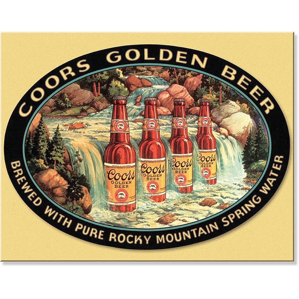 Coors Golden Beer Metal Sign Desperate Enterprises (1311)