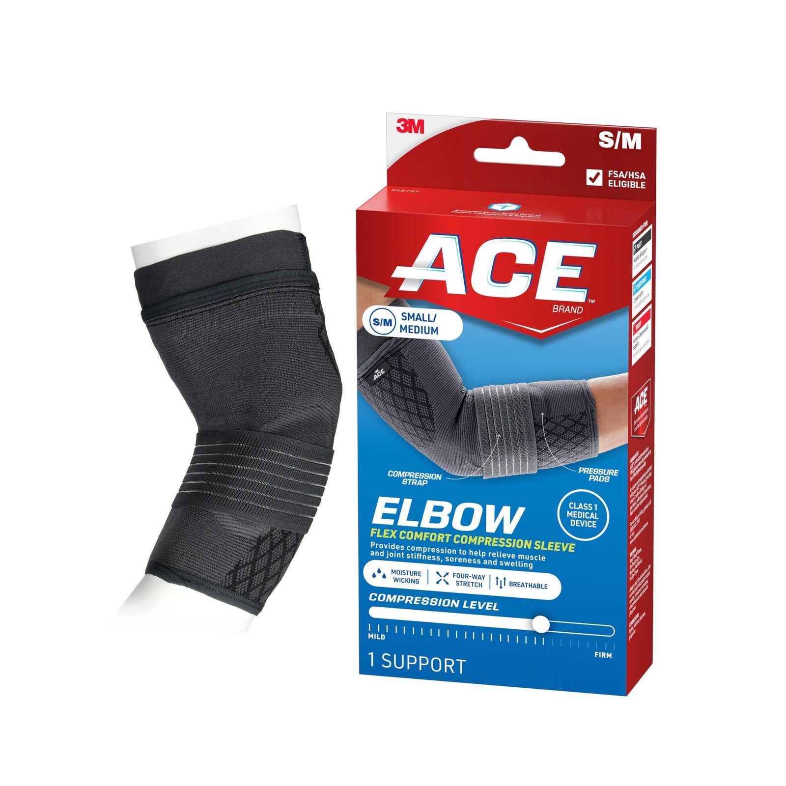 Brand Flex Comfort Compression Elbow Sleeve 208706, S/M