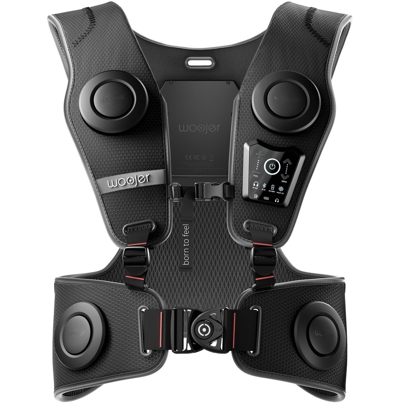 Woojer - Haptic Vest 3 for Games, Music, Movies, VR and Wellness. - Black