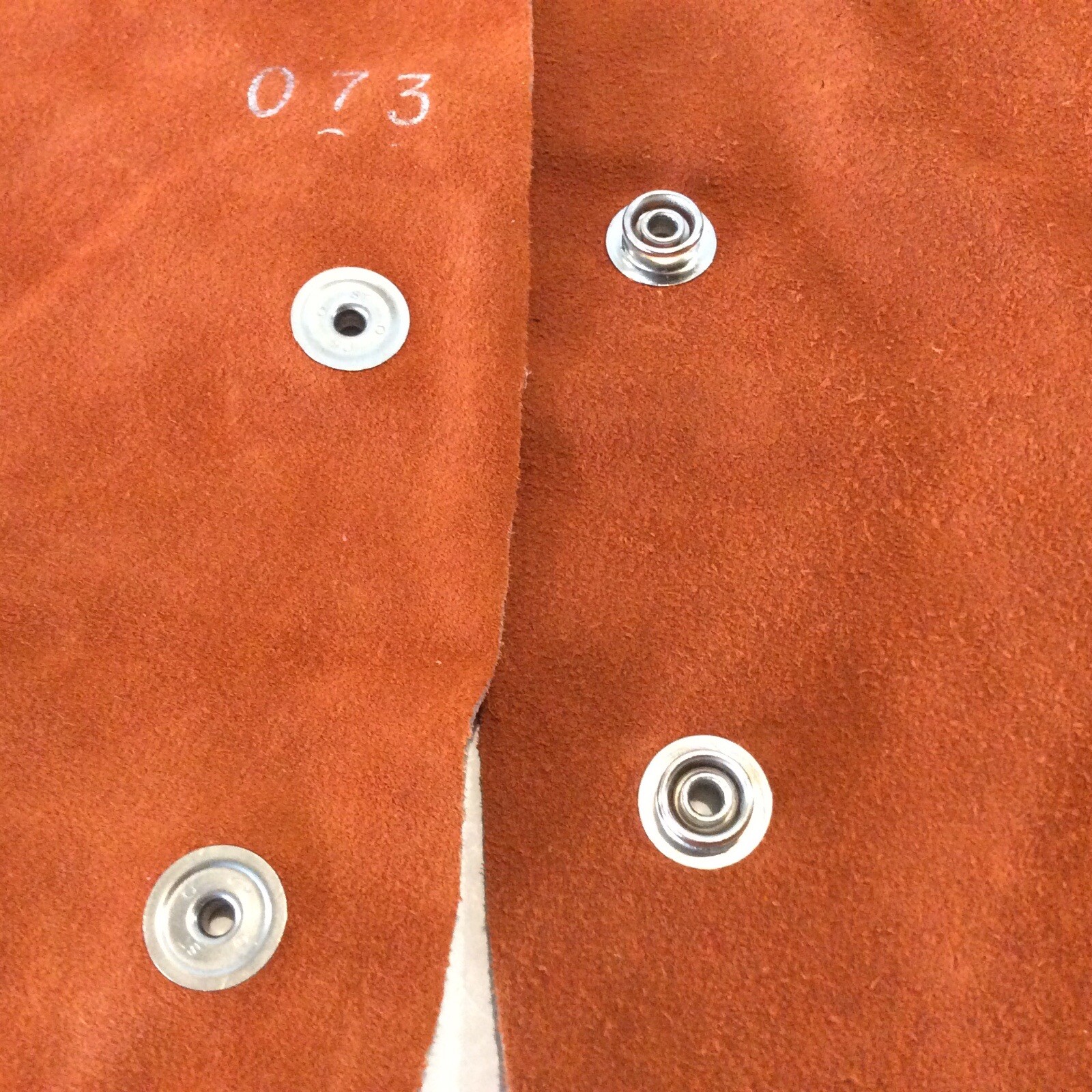 2 Leather Welding Bibs with Snaps Red Ram Brand Size Small