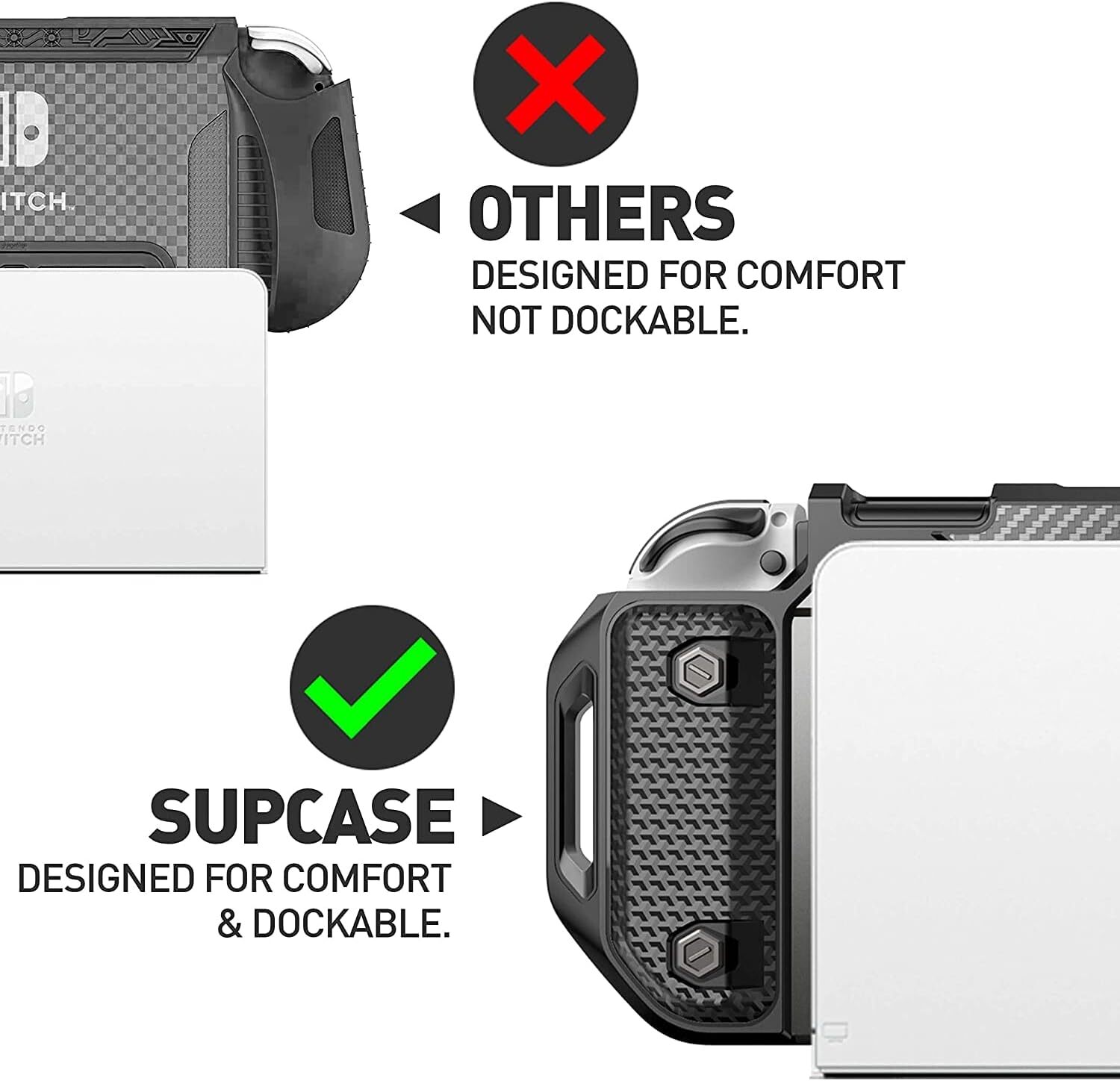 SUPCASE UBPro Case for Nintendo Switch OLED Dockable Cover / 12 Game Card Holder