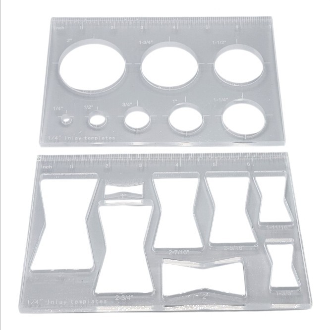 Router Inlay Template Set Acrylic Circle & Butterfly Bowtie Jig Woodworking